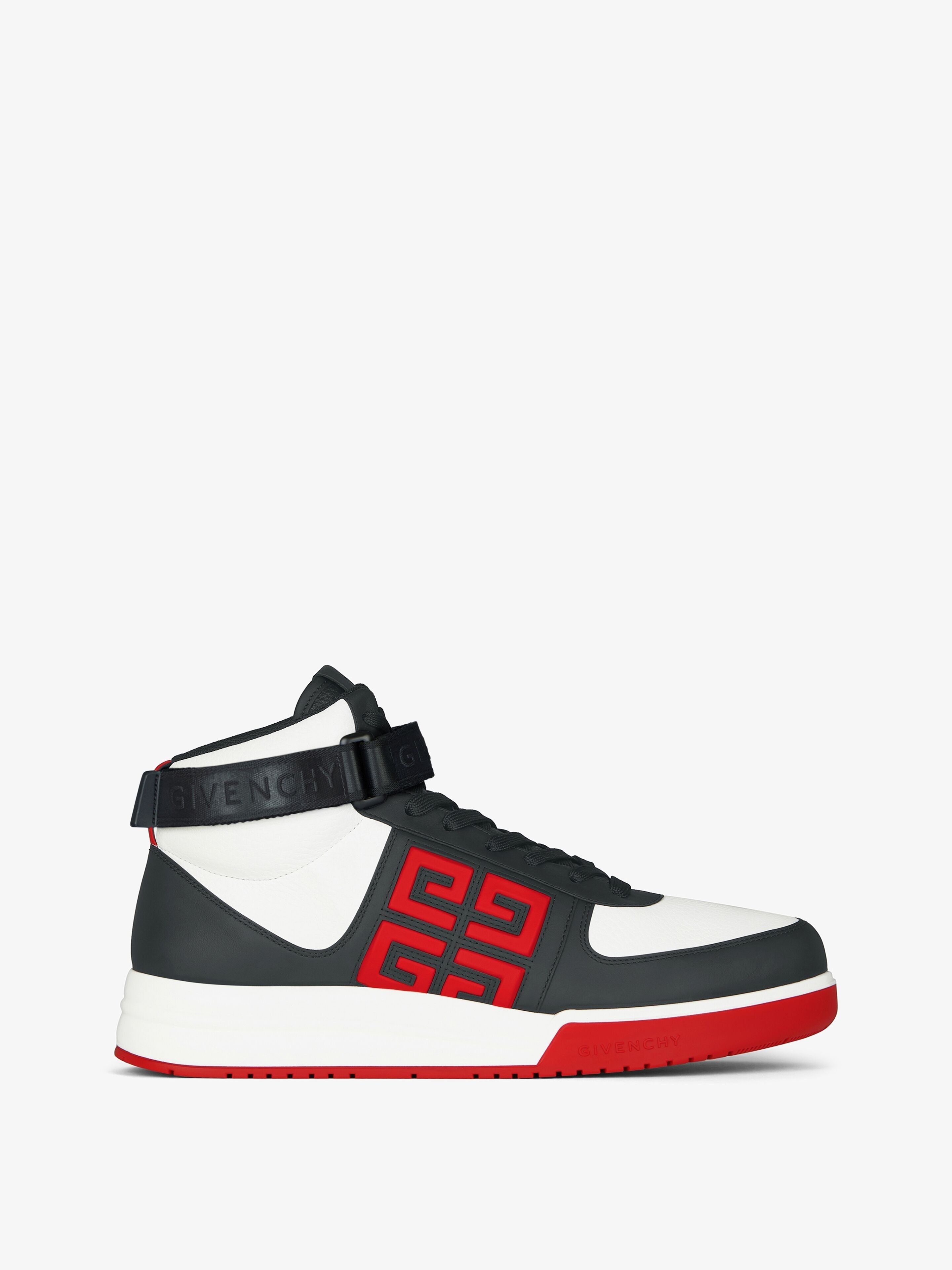 Givenchy G4 High Top Sneakers in Leather Black/White Size US 8 / EU 41 - 1 Thumbnail