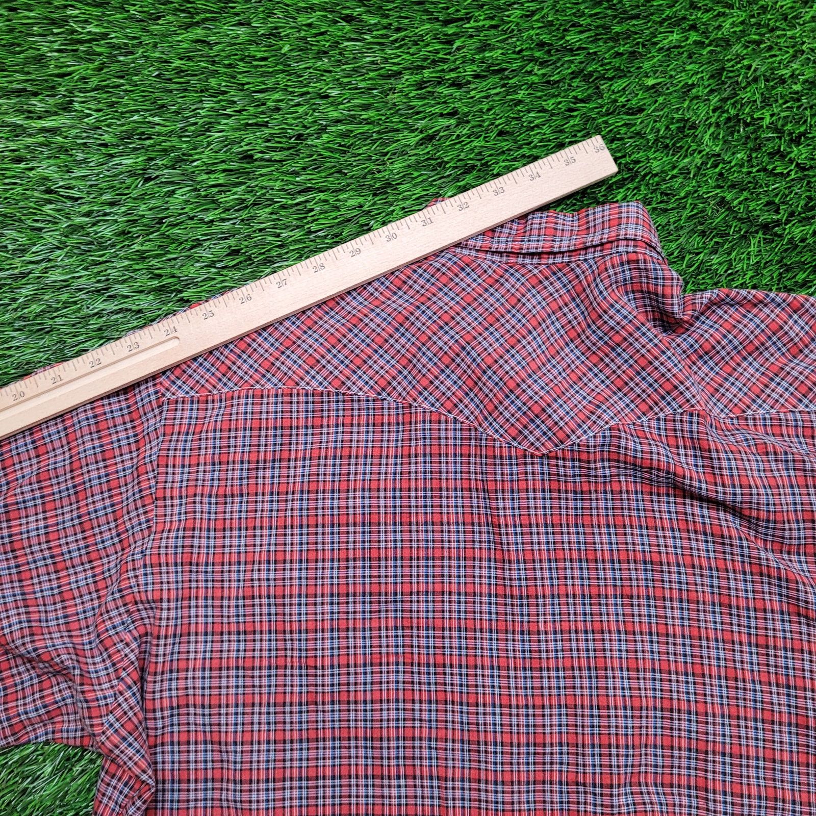 Wrangler VTG 80s Wrangler Pearl Snap Western Shirt Mens XL USA Plaid Size US XL / EU 56 / 4 - 12 Thumbnail
