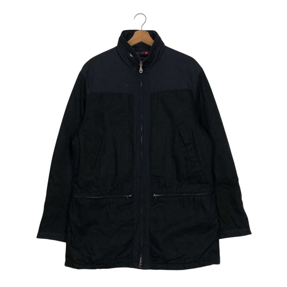 Japanese Brand Black Zip Up Jacket Stand Collar Pocket Casual Coat Biglidue Size US M / EU 48-50 / 2 - 2 Thumbnail