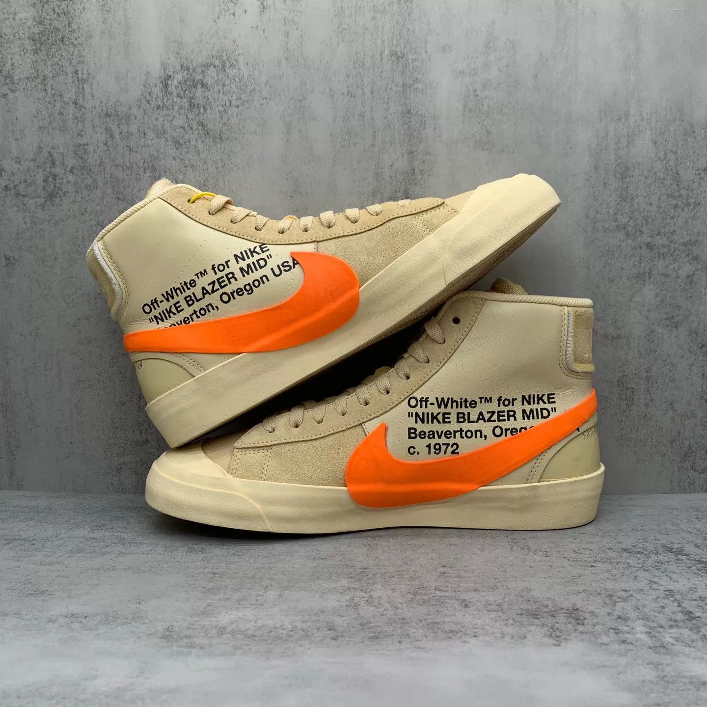 Nike OW x NK Blazer Halloween Cream HiTop 44 98N Size US 11 / EU 44 - 3 Thumbnail