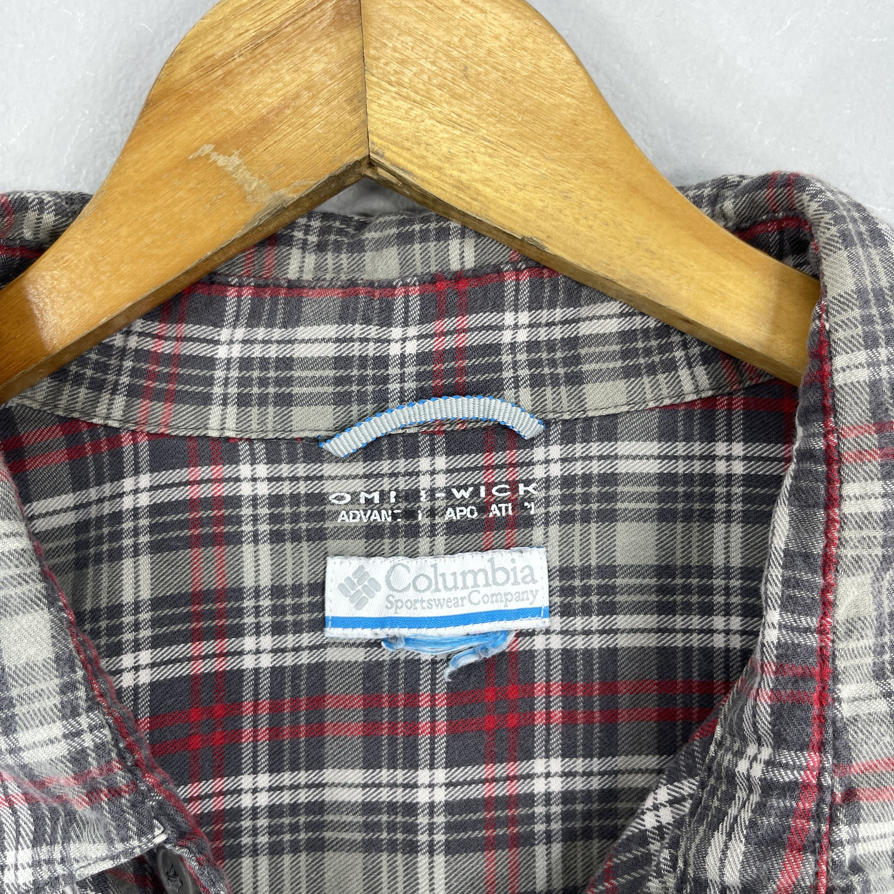 Columbia COLUMBIA Omni-Wick Checkered Gray/Red Flannel Size US XL / EU 56 / 4 - 5 Thumbnail