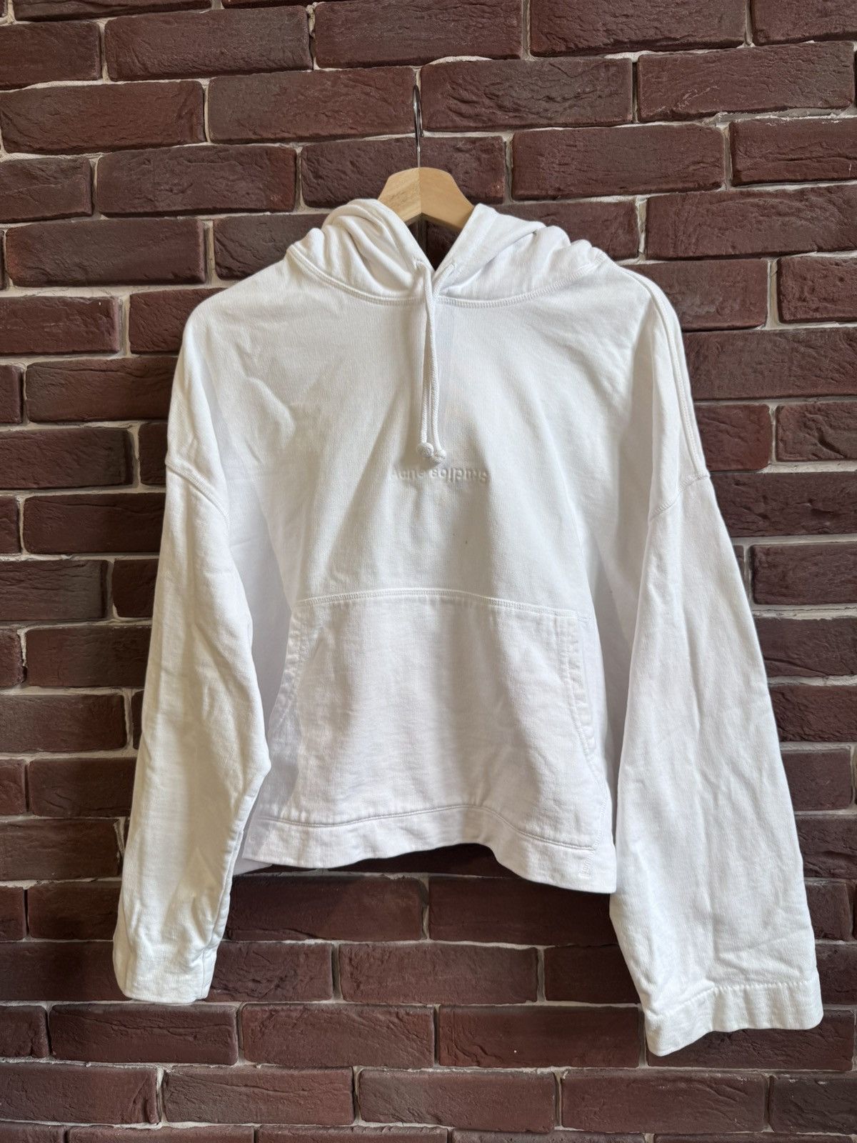 Acne Studios Acne Studios Hoodie Cropped Boxy Fit Streetwear S White Size US S / EU 44-46 / 1 - 1 Thumbnail