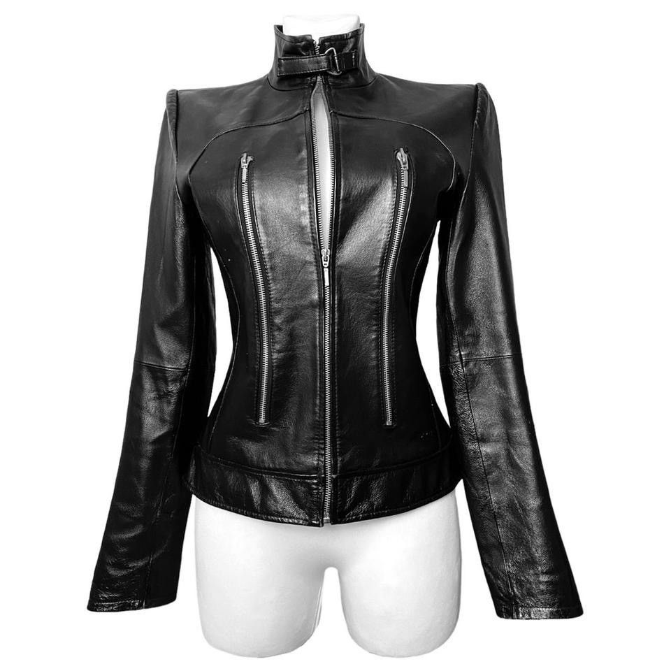 Vintage Avant - Garde biker archive leather jacket Size M / US 6-8 / IT 42-44 - 1 Thumbnail