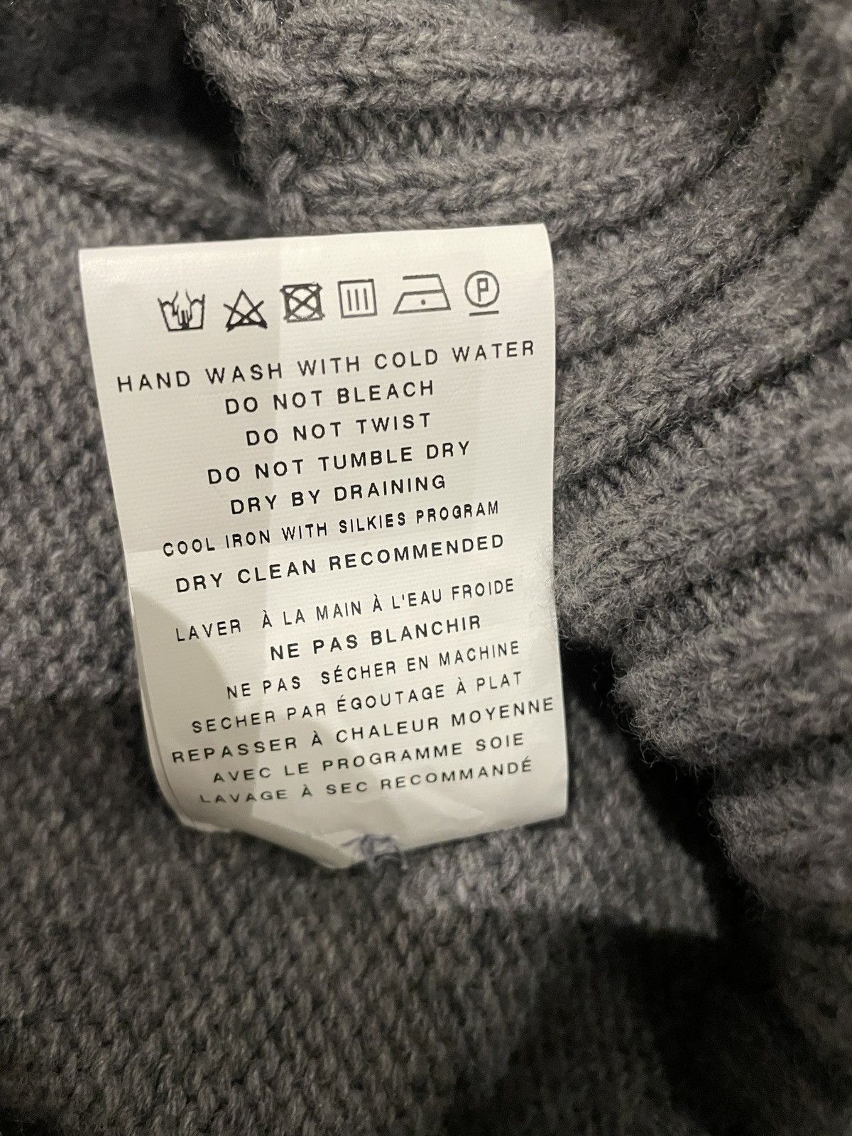 Officine Generale Officine Générale mens heavy cable knit sweater Grey Medium Size US M / EU 48-50 / 2 - 7 Thumbnail