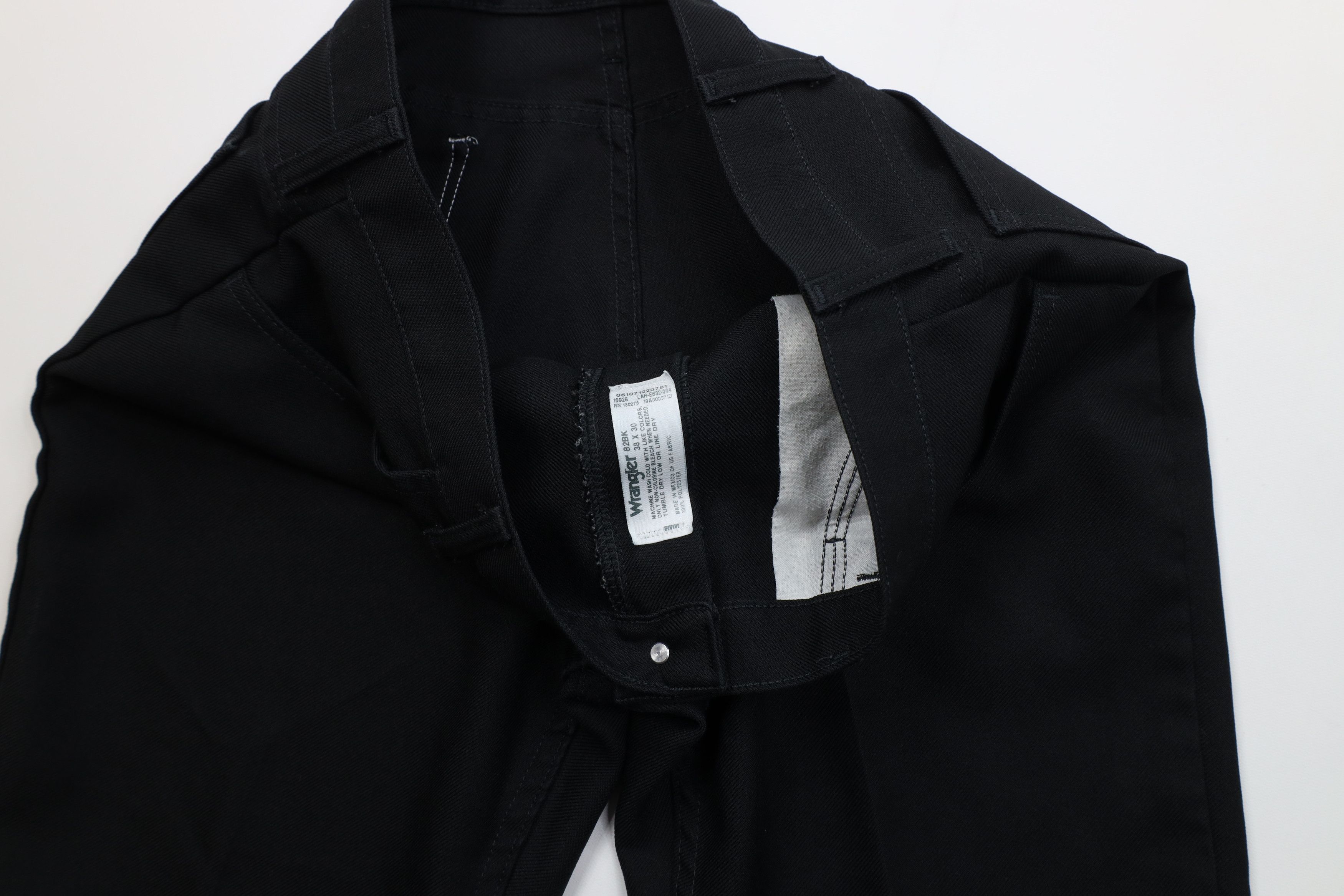 Wrangler Vintage 90s Wrangler Knit Flared Wide Leg Chino Pants Black Size US 38 / EU 54 - 8 Thumbnail