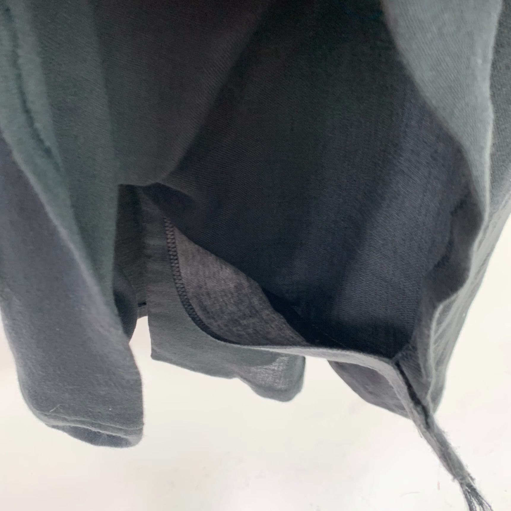 Vintage VINTAGE Sabino Linen Blend Button Up Black Maxi Modest Dress XL 90s Sleeves Cap V-Neck Button Front 48" Length Womens Size XL / US 12-14 / IT 48-50 - 5 Thumbnail