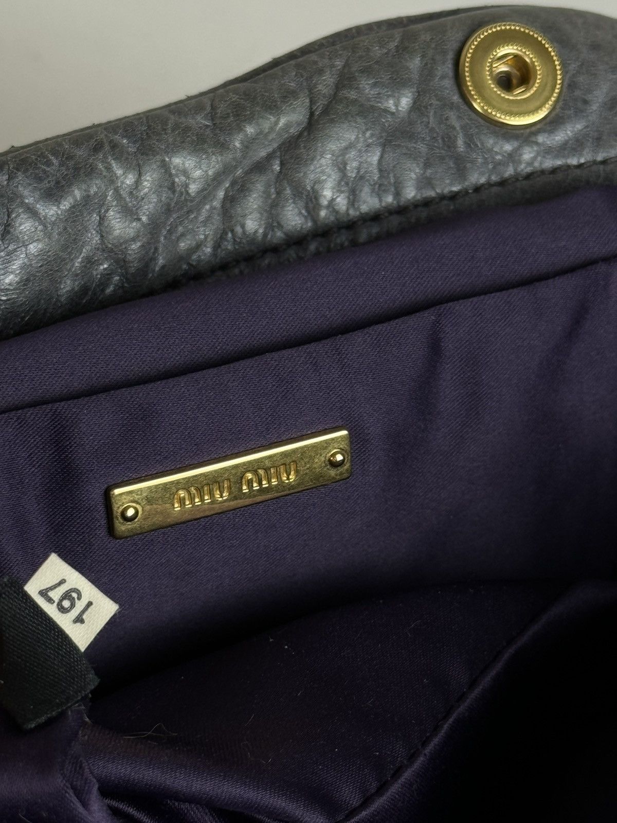 Leather × Miu Miu Leather bag Miu Miu y2k original casual luxury item Size ONE SIZE - 7 Thumbnail