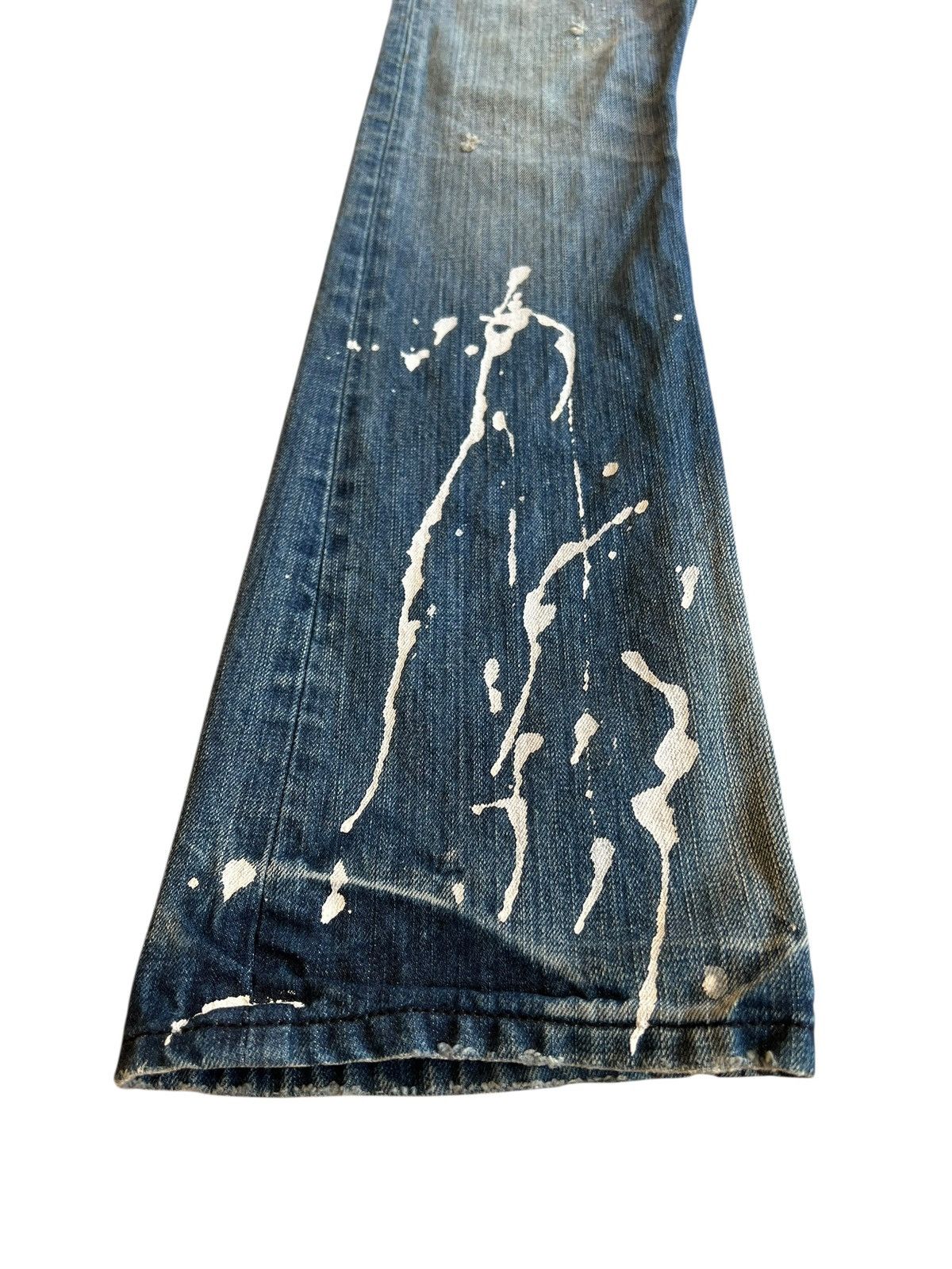 Japanese Brand Vintage Japanese Brand Burden Flare Distressed Painted Jean Size US 30 / EU 46 - 3 Thumbnail