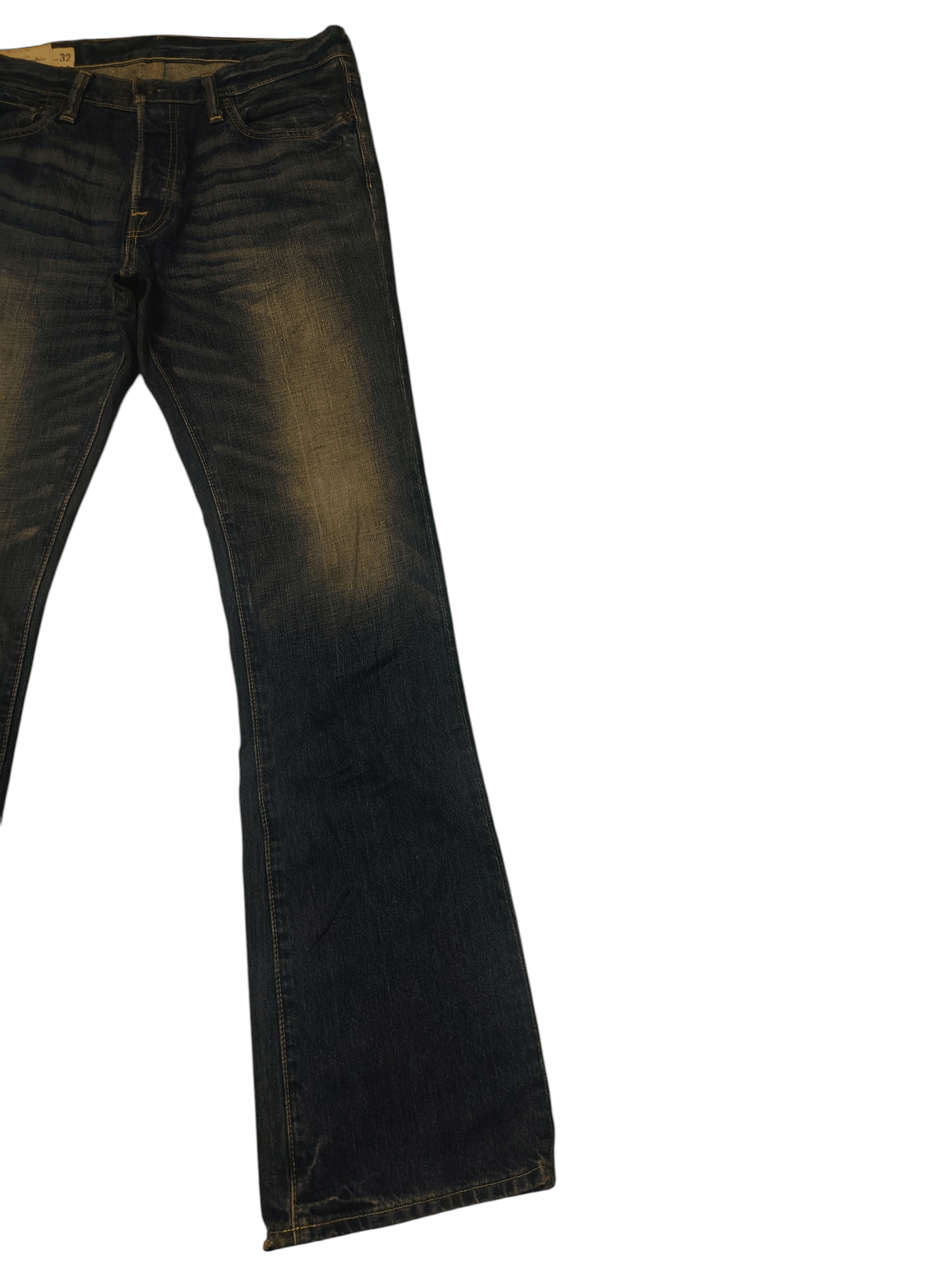 If Six Was Nine Abercrombie & Fitch Baxter Low Rise Slim Boot Flared Jeans Size US 34 / EU 50 - 3 Thumbnail