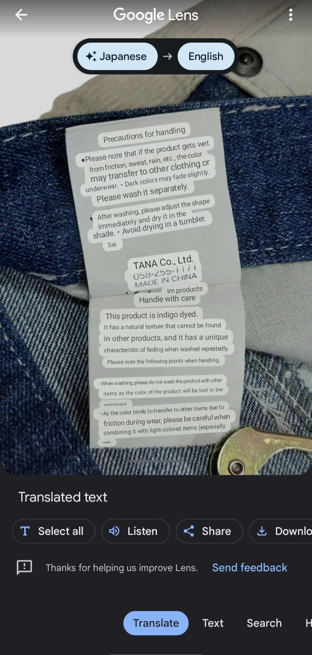 Vintage Tana Co. Japanese Patchwork Denim Size US 32 / EU 48 - 22 Thumbnail