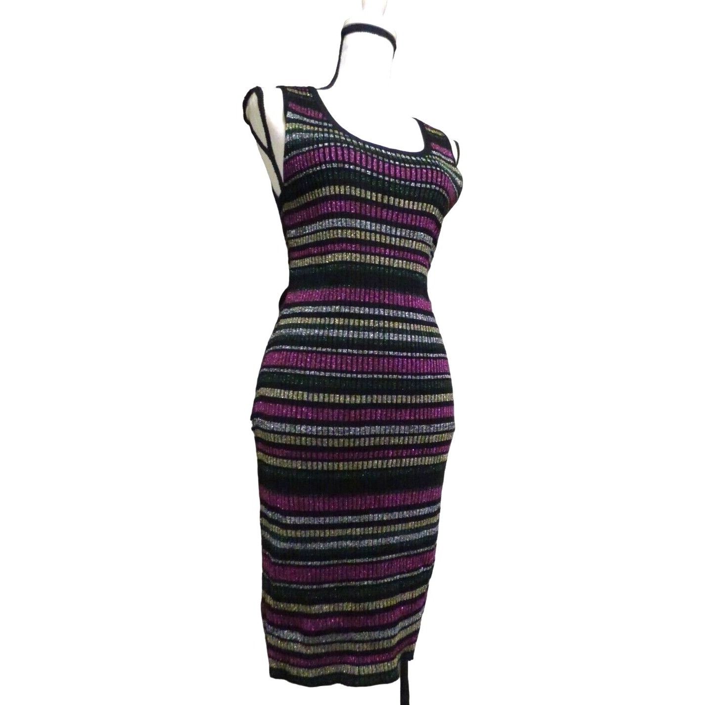 Other Planet Gold Derek Heart Juniors' Plus Size Metallic-Stripe Size ONE SIZE - 5 Thumbnail