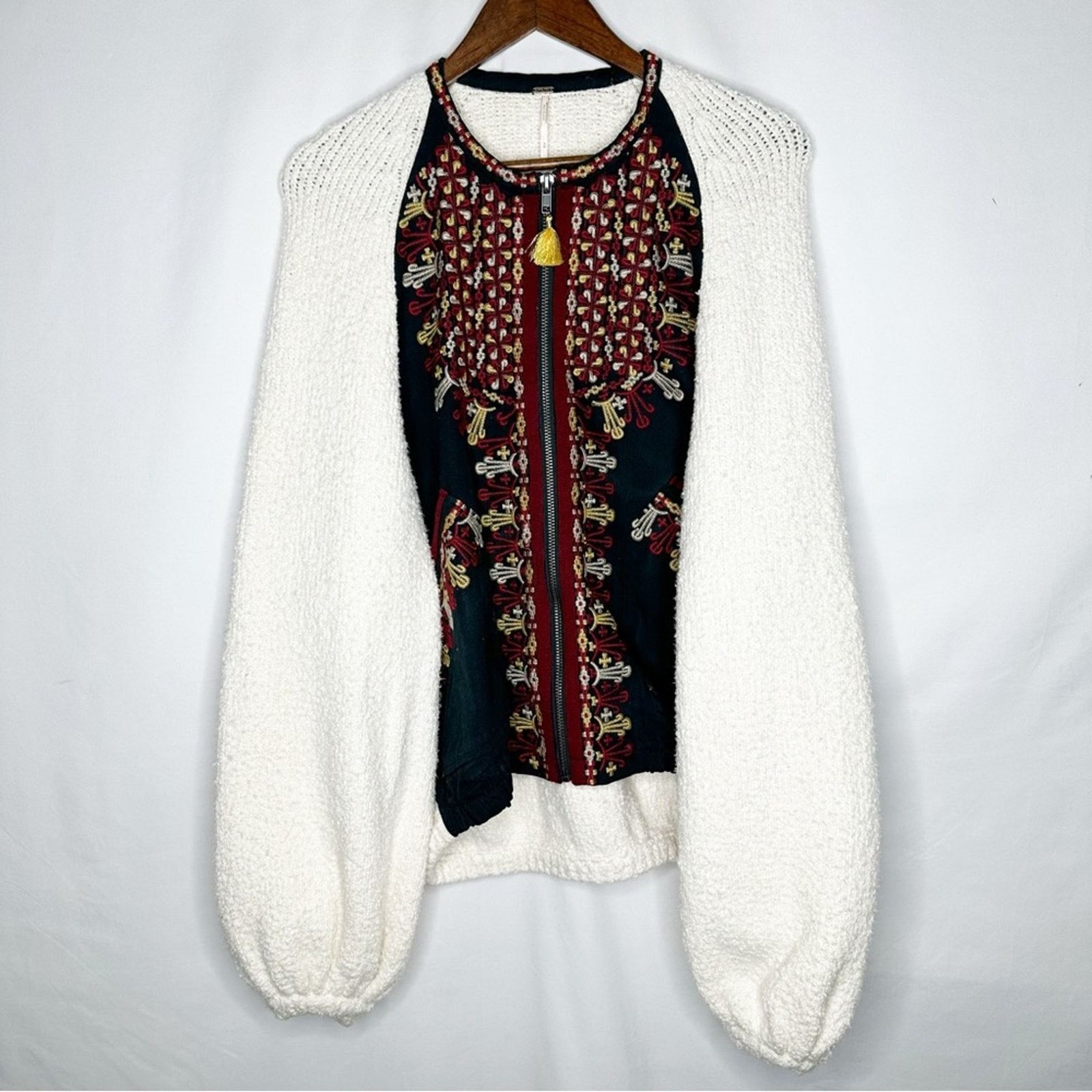 Free People FREE PEOPLE Two Faced Embroidered Jacket in Small Size S / US 4 / IT 40 - 2 Thumbnail