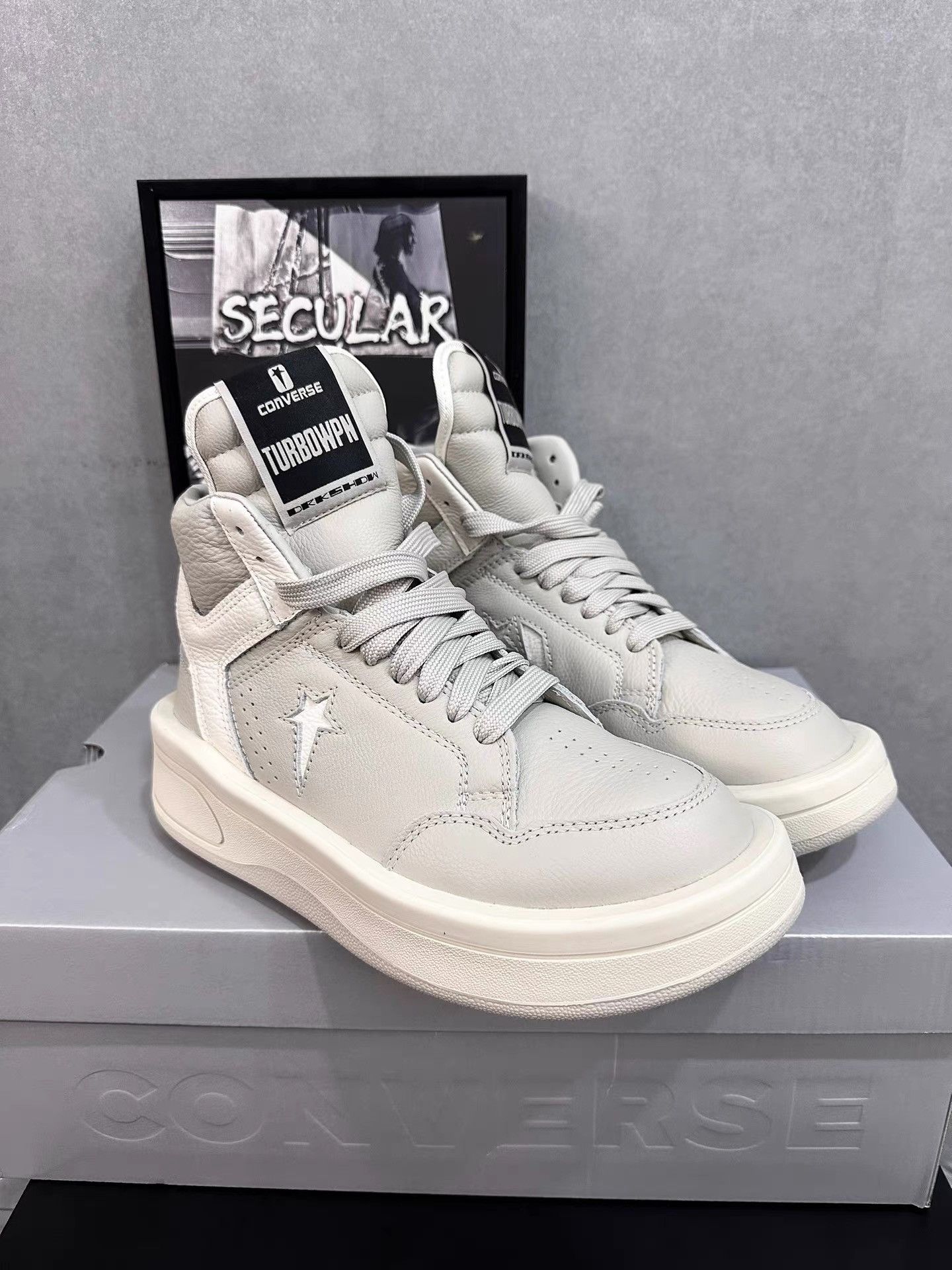 Rick Owens Rick Owens x Converse 24FW Grey Co-branded K34 Size US 5.5 / EU 38 - 4 Thumbnail