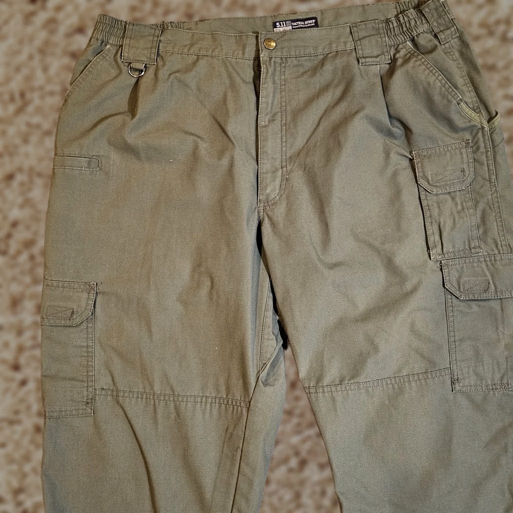 Vintage 5.11 Tactical Pants Mens 42x30 Green Cargo PDU Ripstop Utility Pockets Workwear Cargo Pants Mens Green 5.11 Tactical Size US 42 / EU 58 - 1 Thumbnail
