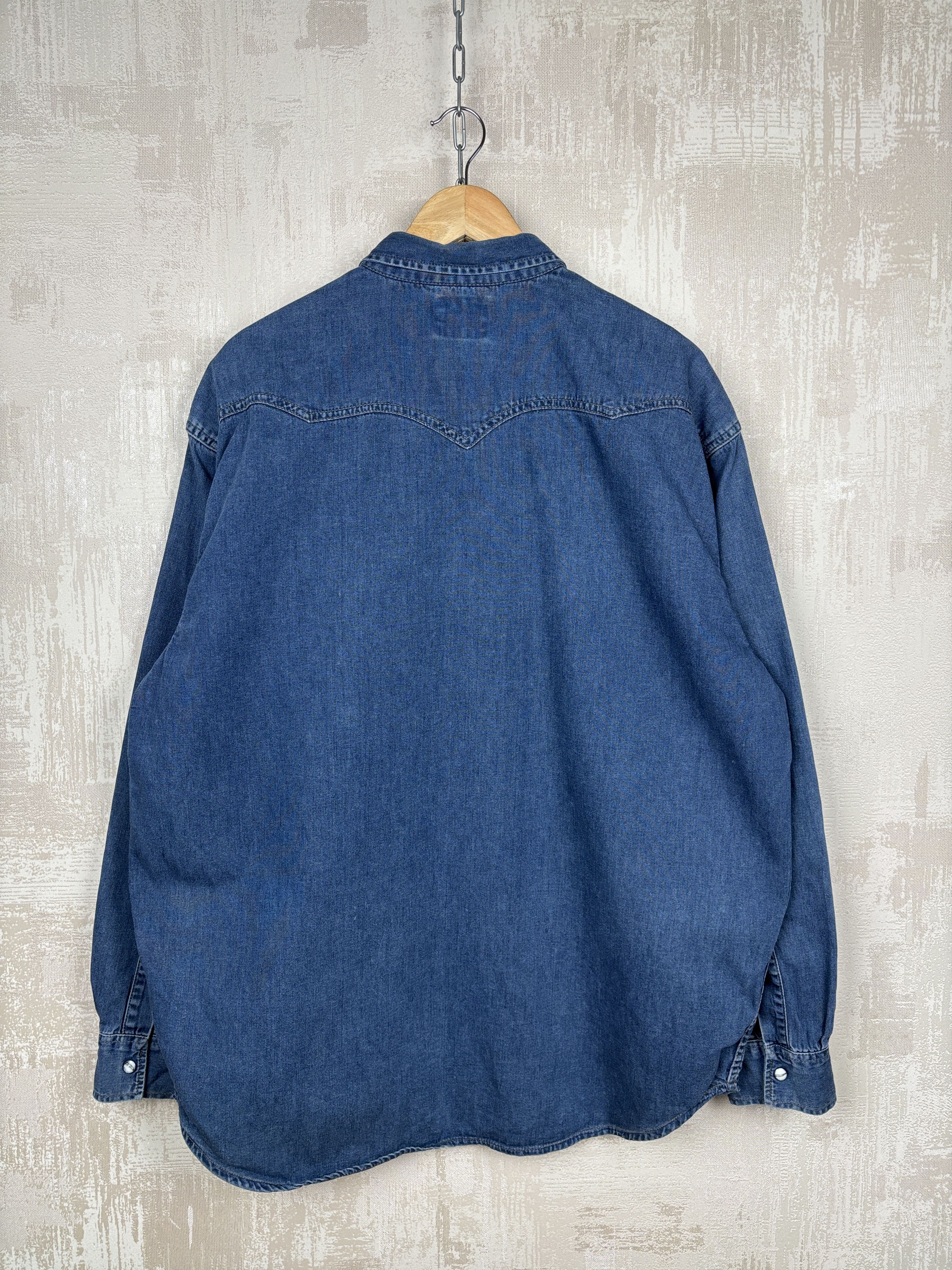 Levi's 90's Levi's Vintage Western Denim Jeans Pearl Snap Shirt Size US XL / EU 56 / 4 - 16 Thumbnail