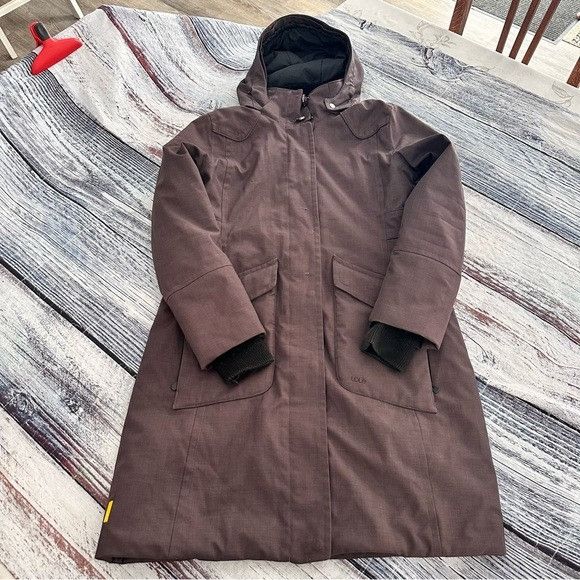 Other LOLE Women's Long Hooded Insulated Winter Coat - Taupe Brown Size L / US 10 / IT 46 - 2 Thumbnail
