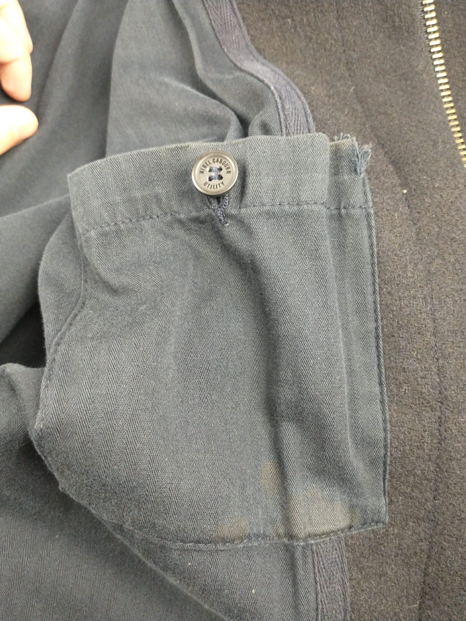 Nigel Cabourn Nigel Cabourn Utility Wool Hooded Coat Size M Navy Mens Size US M / EU 48-50 / 2 - 8 Thumbnail