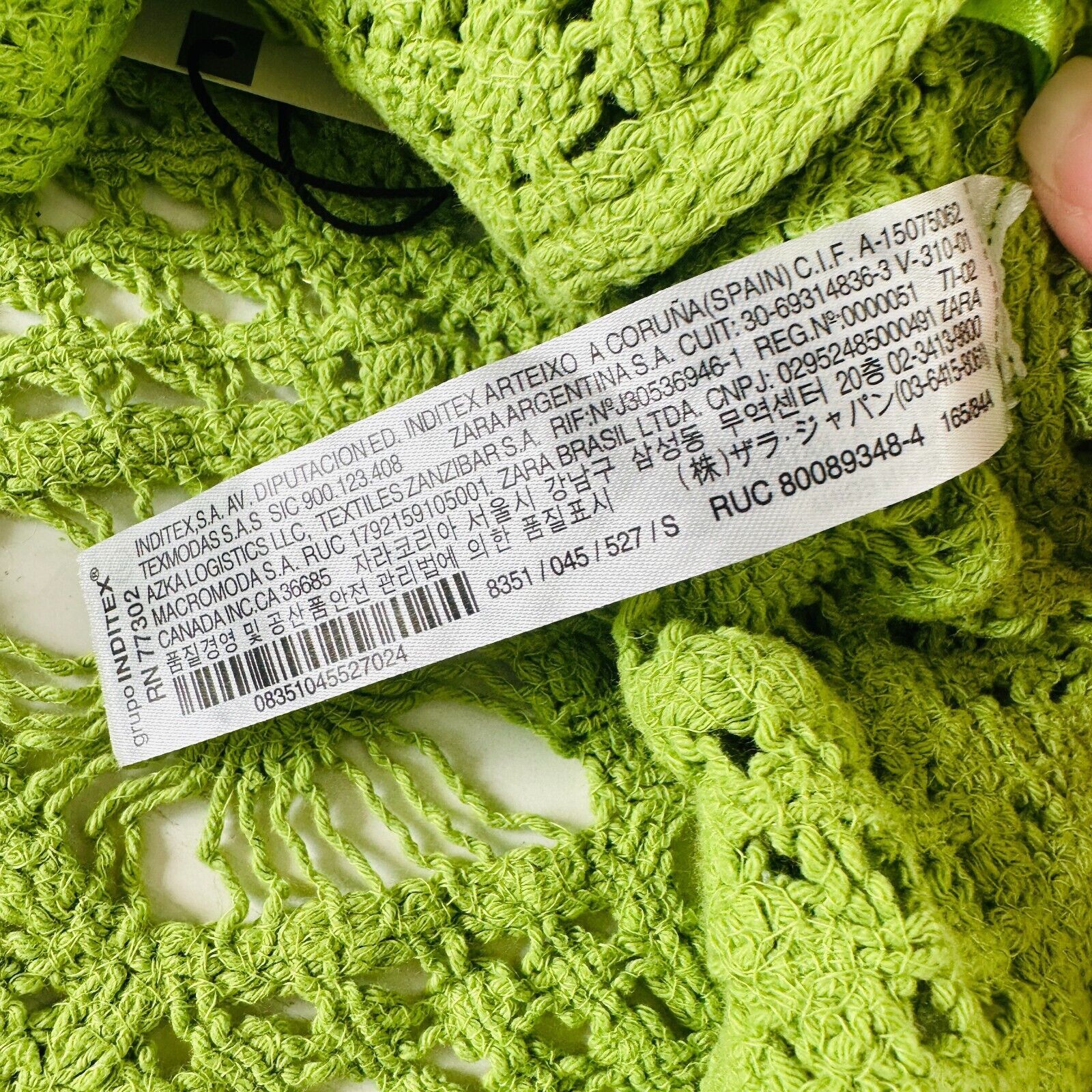 Zara NWT Zara Lime Green Square Neck Crochet Crop Tank Top Small Size S / US 4 / IT 40 - 8 Thumbnail