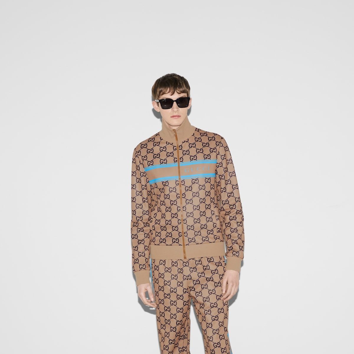 Gucci o1s1wg110925 Technical Jersey GG Print Zipped Jacket Size US XXL / EU 58 / 5 - 3 Thumbnail