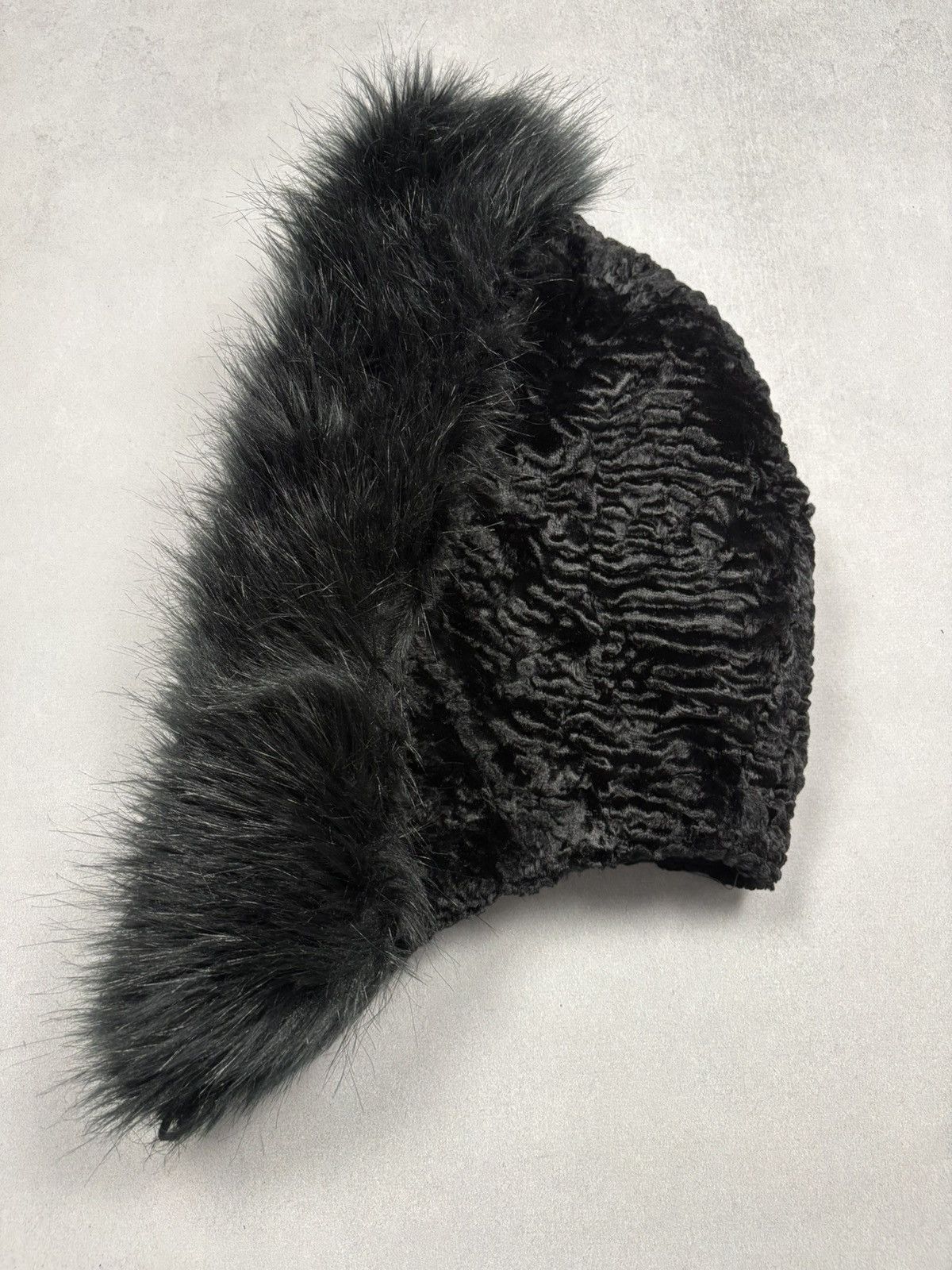Vintage Vintage Karakul Lamb Fur Hooded Jacket With Faux Fur Trim S Size S / US 4 / IT 40 - 23 Thumbnail