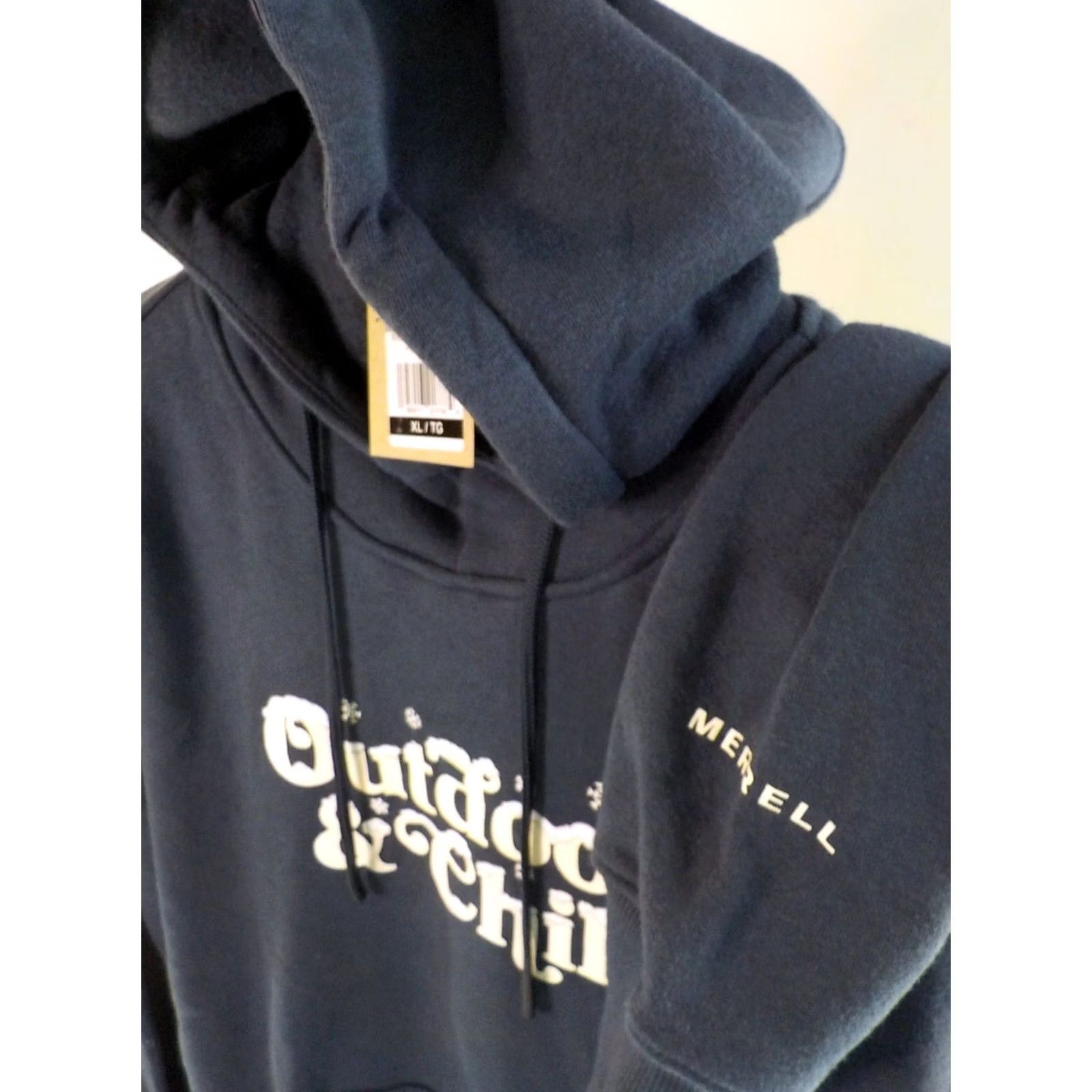 Merrell MERRELL Women Pullover Hoodie "Outdoors & Chill" Blue Kangaroo Pocket XL NWT Sweatshirt Hoodie Shirt Size XL / US 12-14 / IT 48-50 - 3 Thumbnail