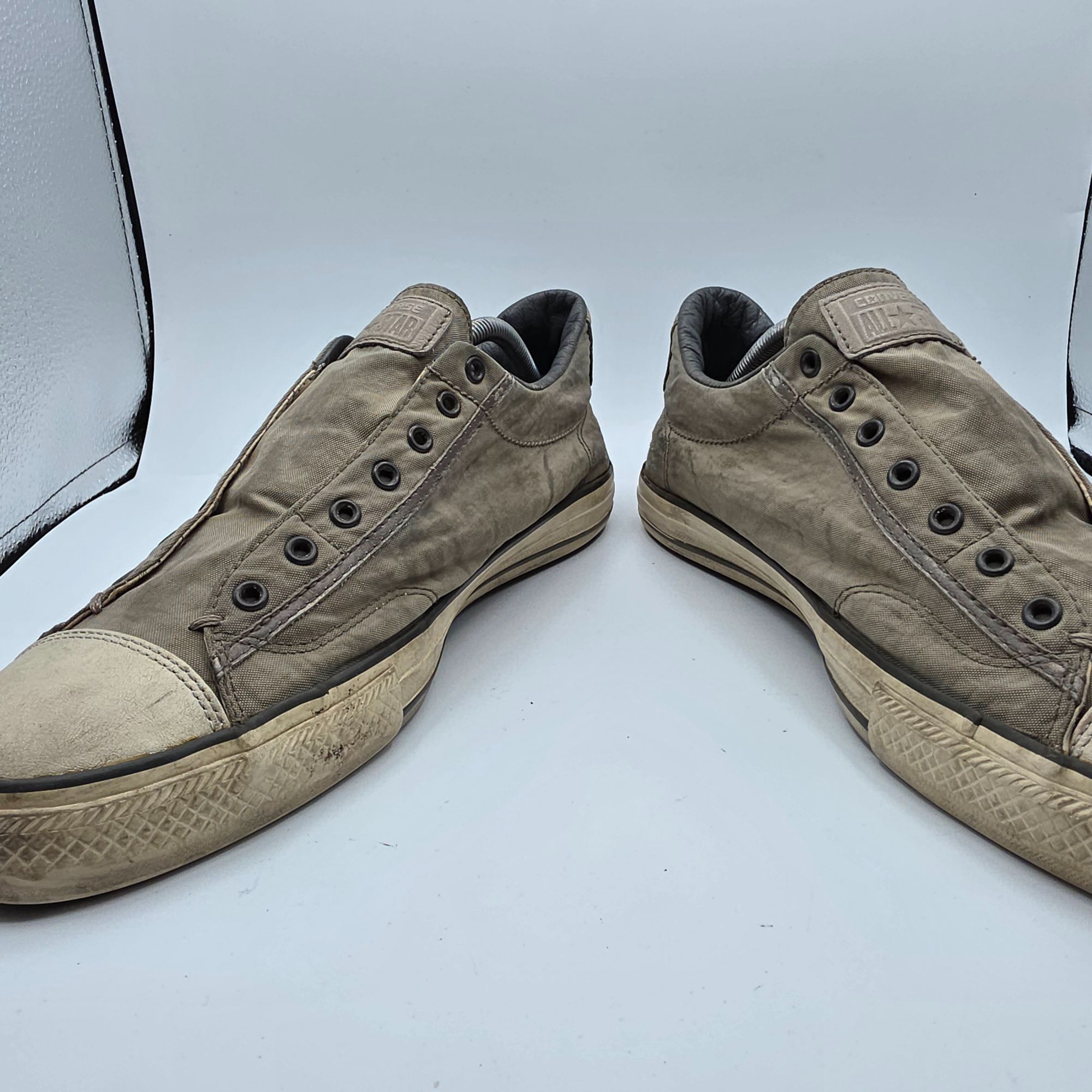 Converse × John Varvatos Converse x John Varvatos Mens Size 11 Gray Laceless Slip On Size US 11 / EU 44 - 3 Thumbnail