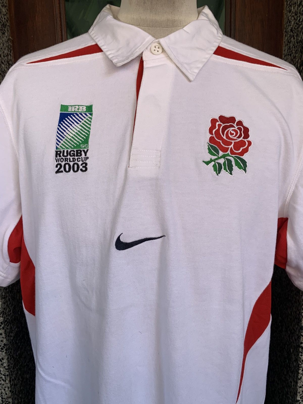 Nike Vintage 2003 England Rugby World Cup Shirt Size US XXL / EU 58 / 5 - 2 Thumbnail