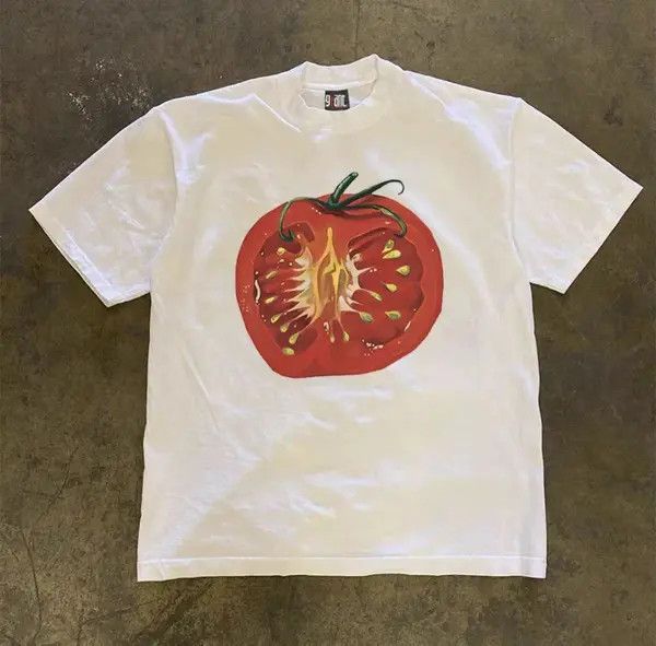 Japanese Brand Street washed retro tomato print cotton t-shirt Size US M / EU 48-50 / 2 - 1 Thumbnail