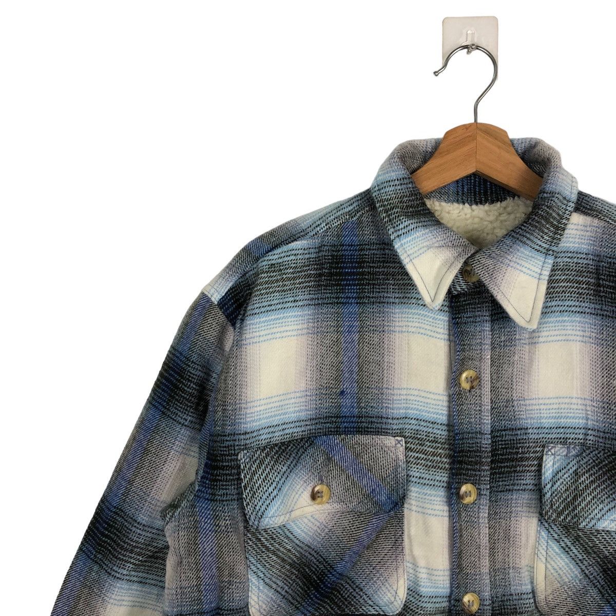 Flannel VINTAGE FLANNEL JACKET MOINEAU MINK FUR LINING TARTAN DESIGN Size US M / EU 48-50 / 2 - 6 Thumbnail