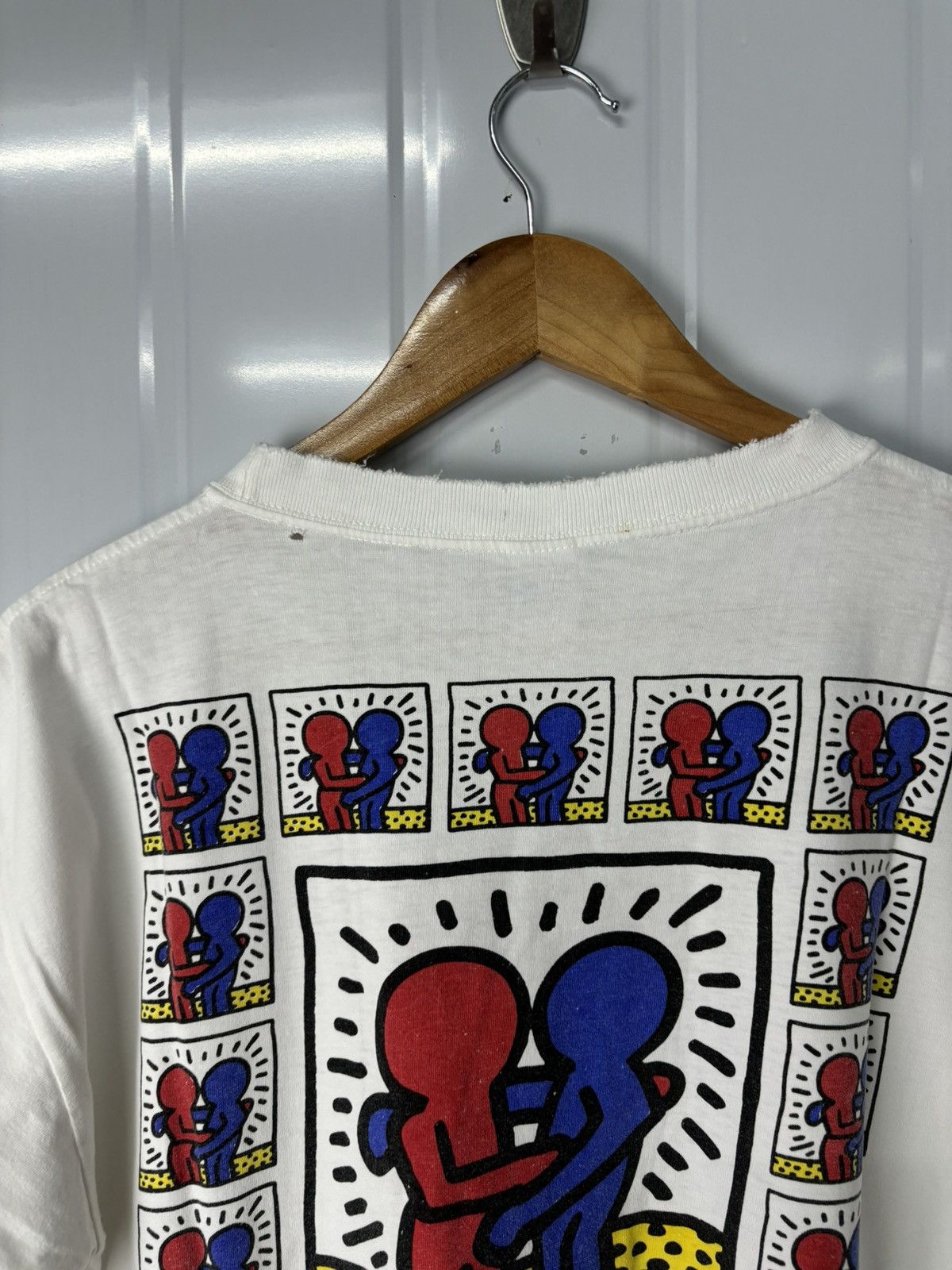 Keith Haring × Vintage RARE! Vintage 90’s Keith Haring Art Tees Size US L / EU 52-54 / 3 - 3 Thumbnail