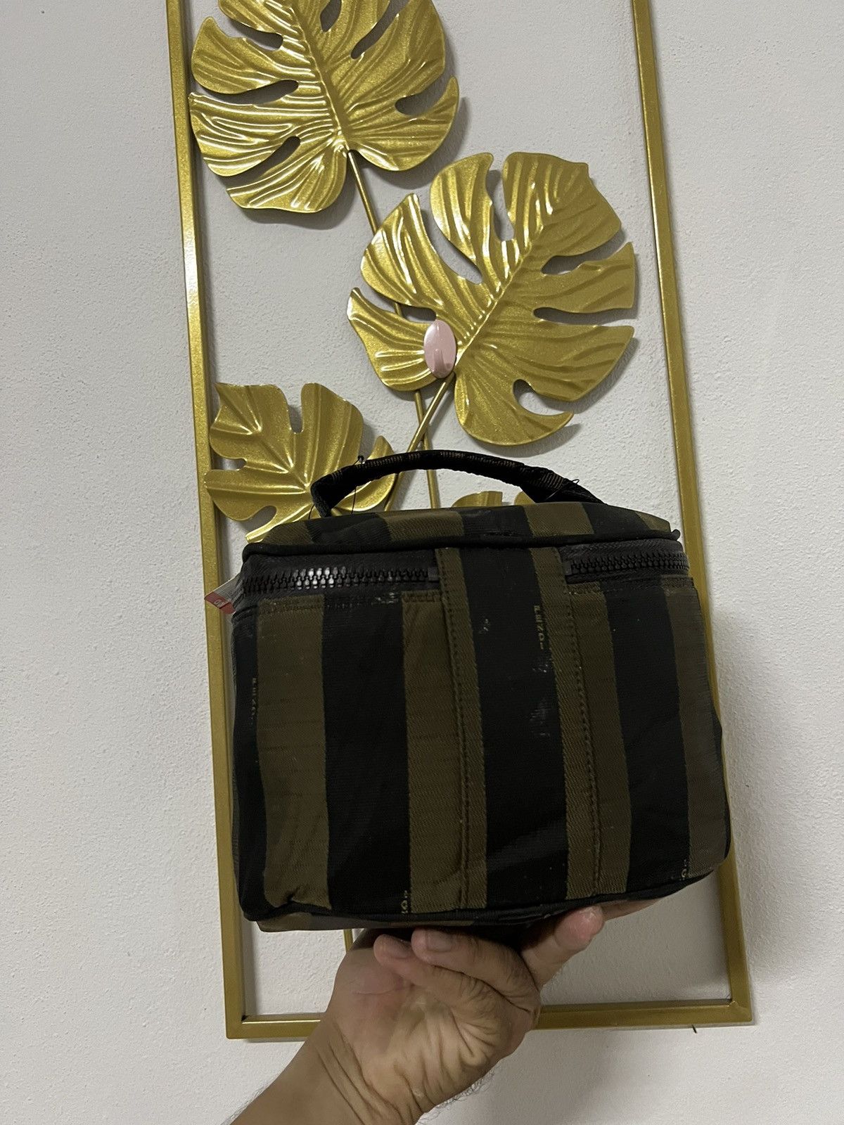 Fendi Fendi brown pequin stripe canvas vanity cosmetic case Size ONE SIZE - 4 Thumbnail