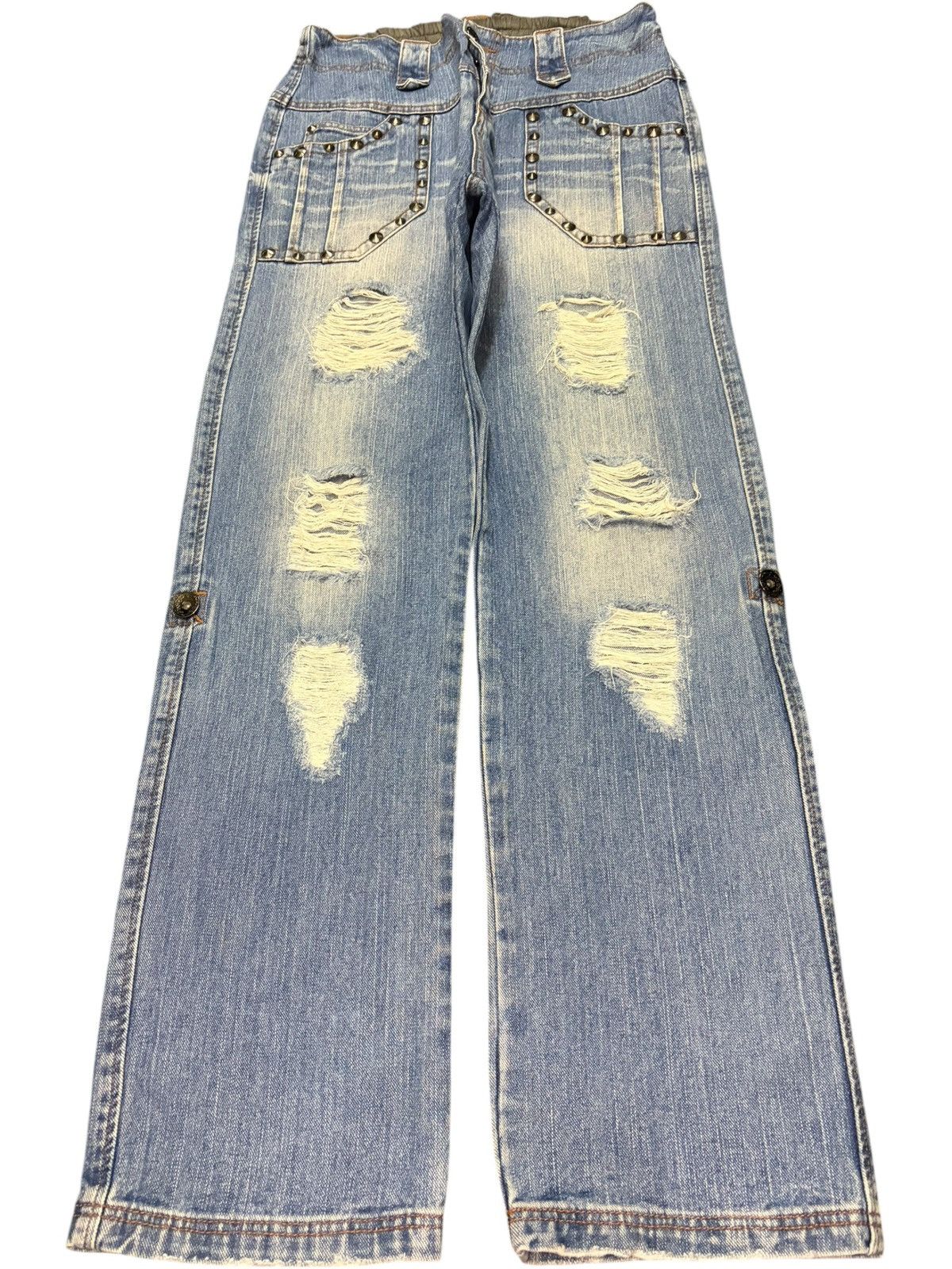 Affliction Vintage Japanese Algonquins Punk Distressed Jeans Size 26" / US 2 / IT 38 - 1 Thumbnail