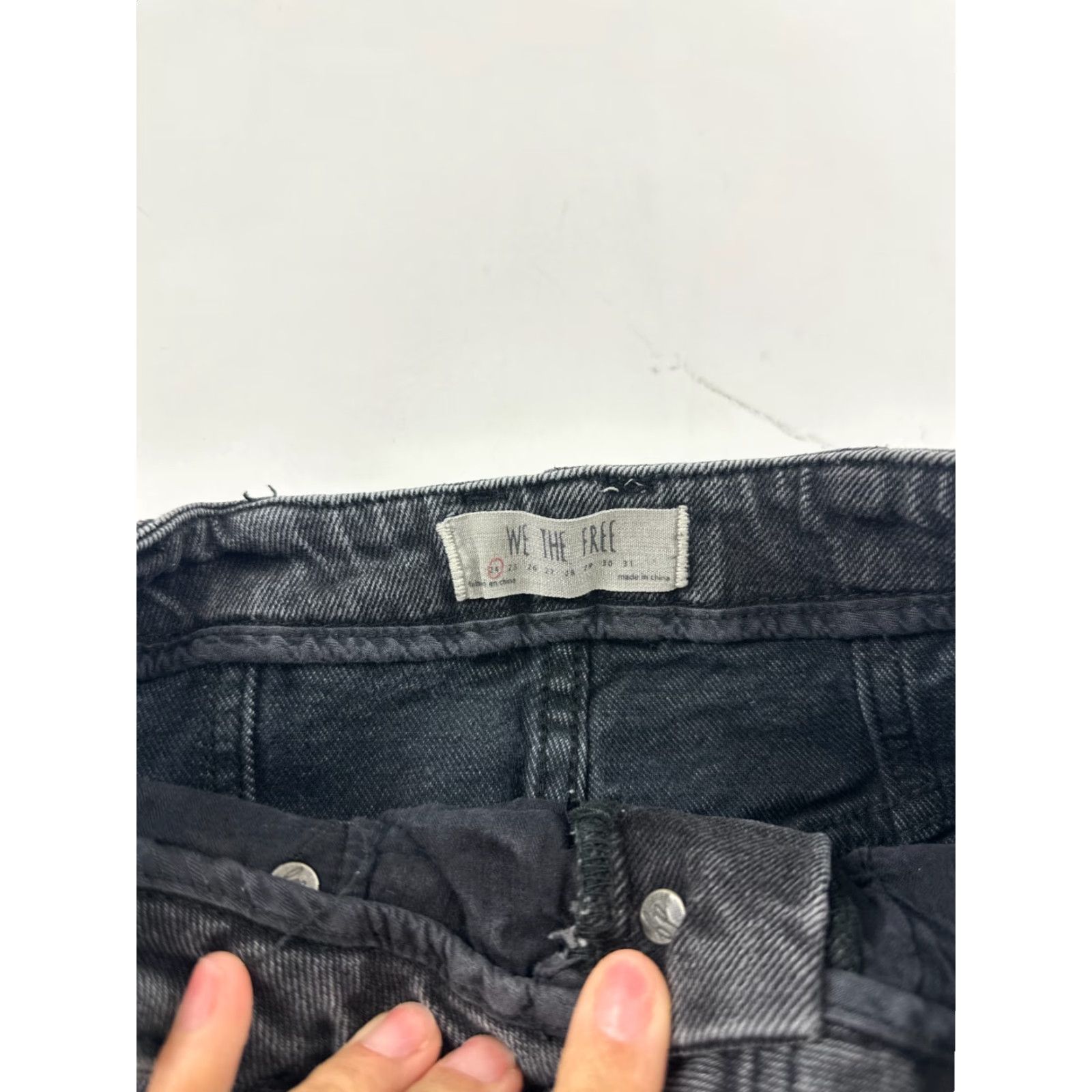 Free People Free People Skirt Womens Size 24 Black Denim Cotton Stretch Pockets We The Free Size 42" / US 20 - 3 Thumbnail
