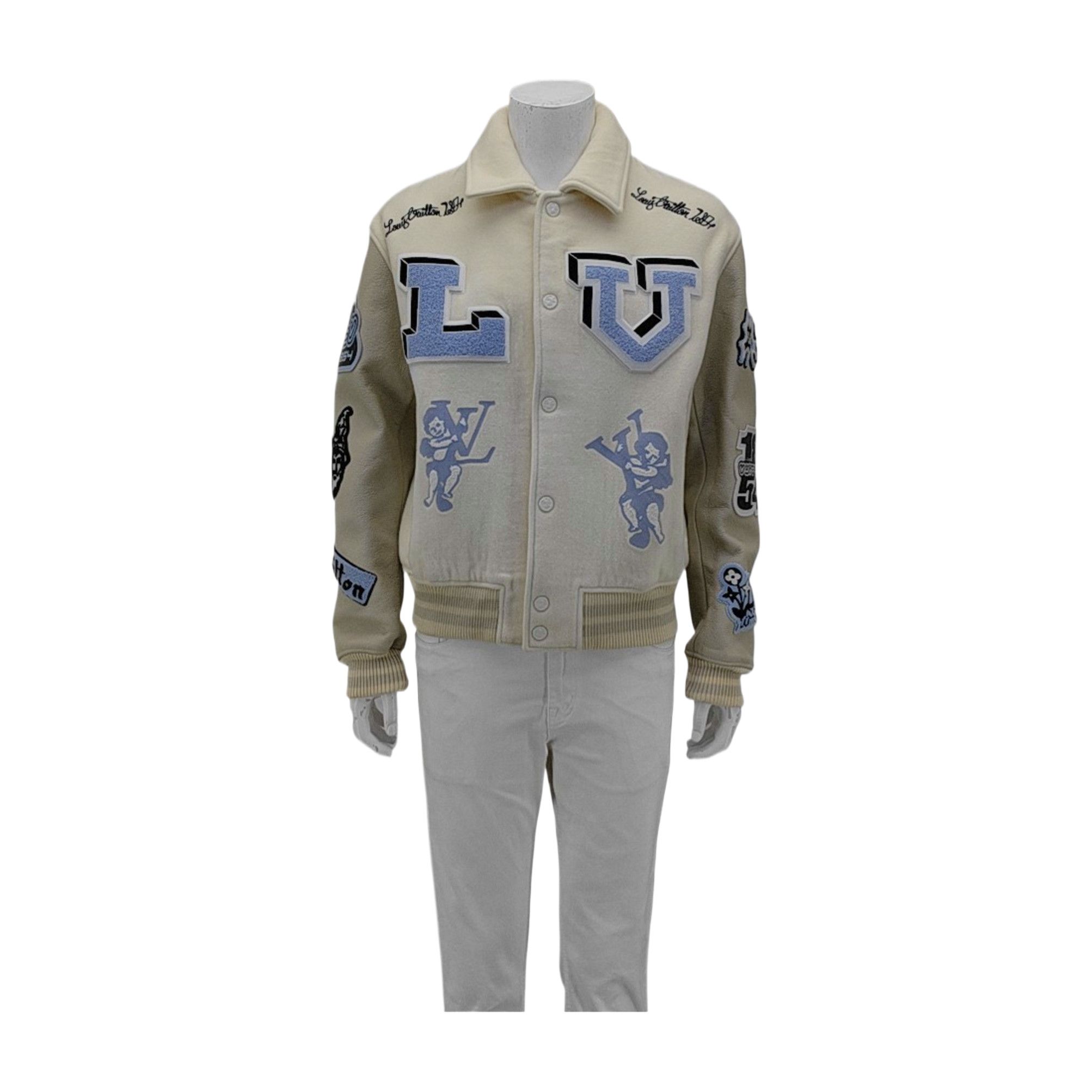 Louis Vuitton Louis Vuitton LV Varsity Jacket White Size M Size US M / EU 48-50 / 2 - 1 Thumbnail