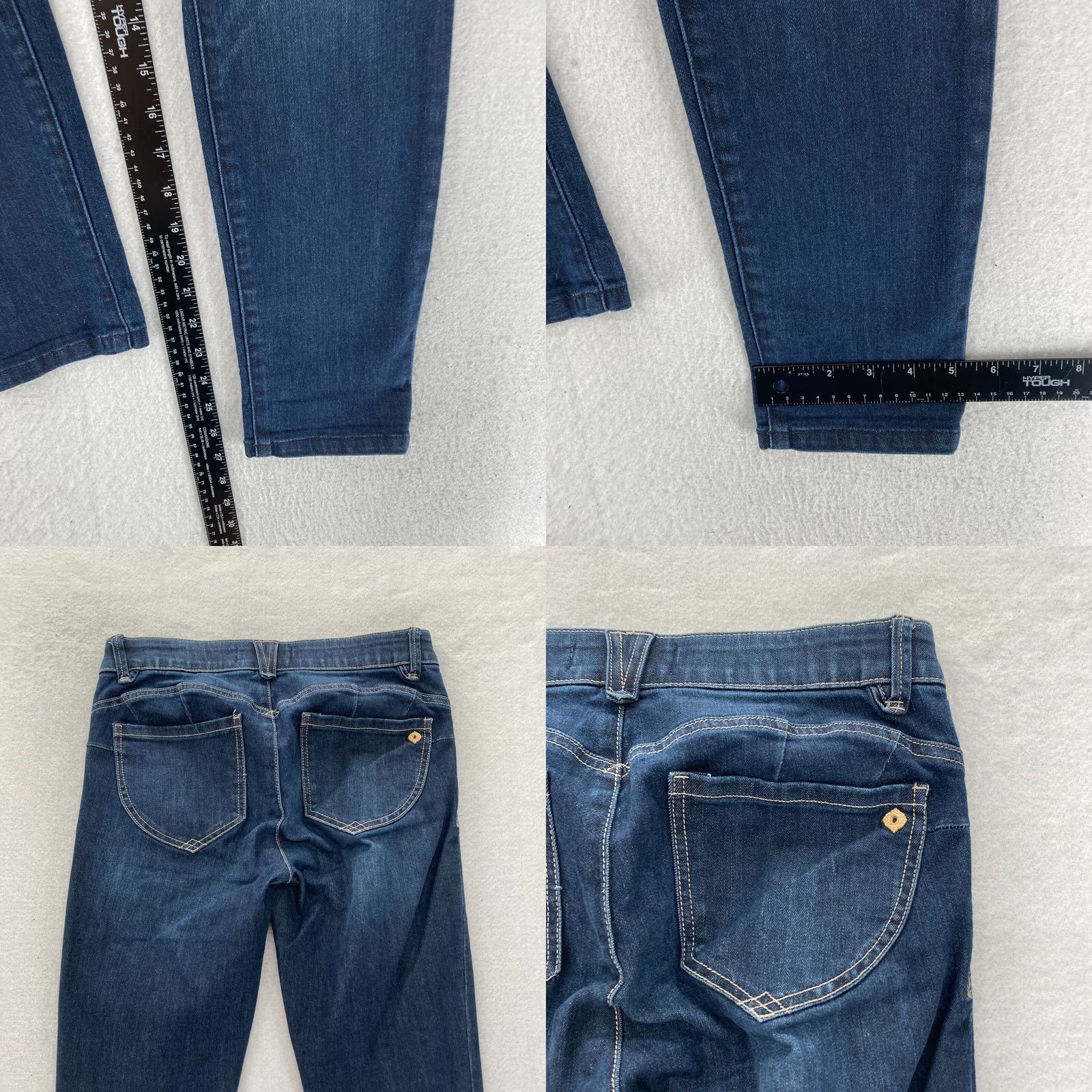 Vintage Democracy Jeans Ab Solution Women's 4 Dark Wash Blue Stretch Skinny Ankle Jeans Size 28" / US 6 / IT 42 - 8 Thumbnail