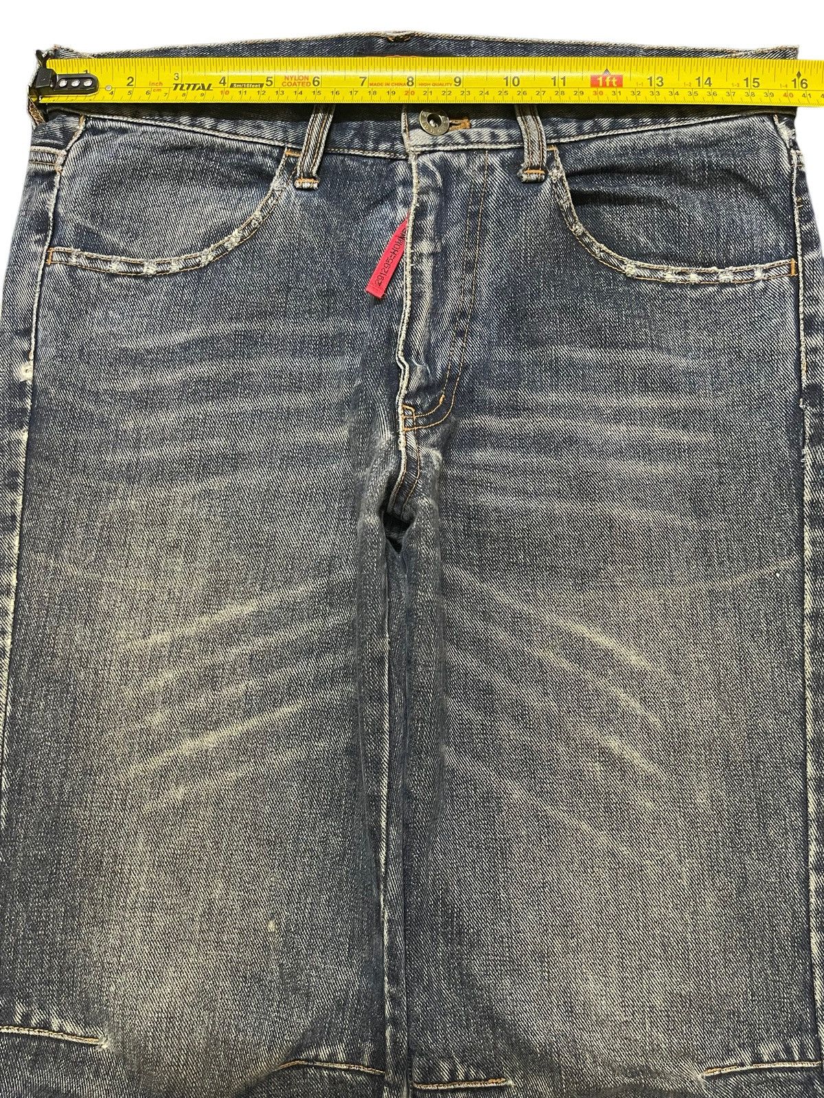291295=Homme Vintage Japan 291295 Homme Mud Wash Faded Clawmark Loose Fit Size US 31 - 12 Thumbnail