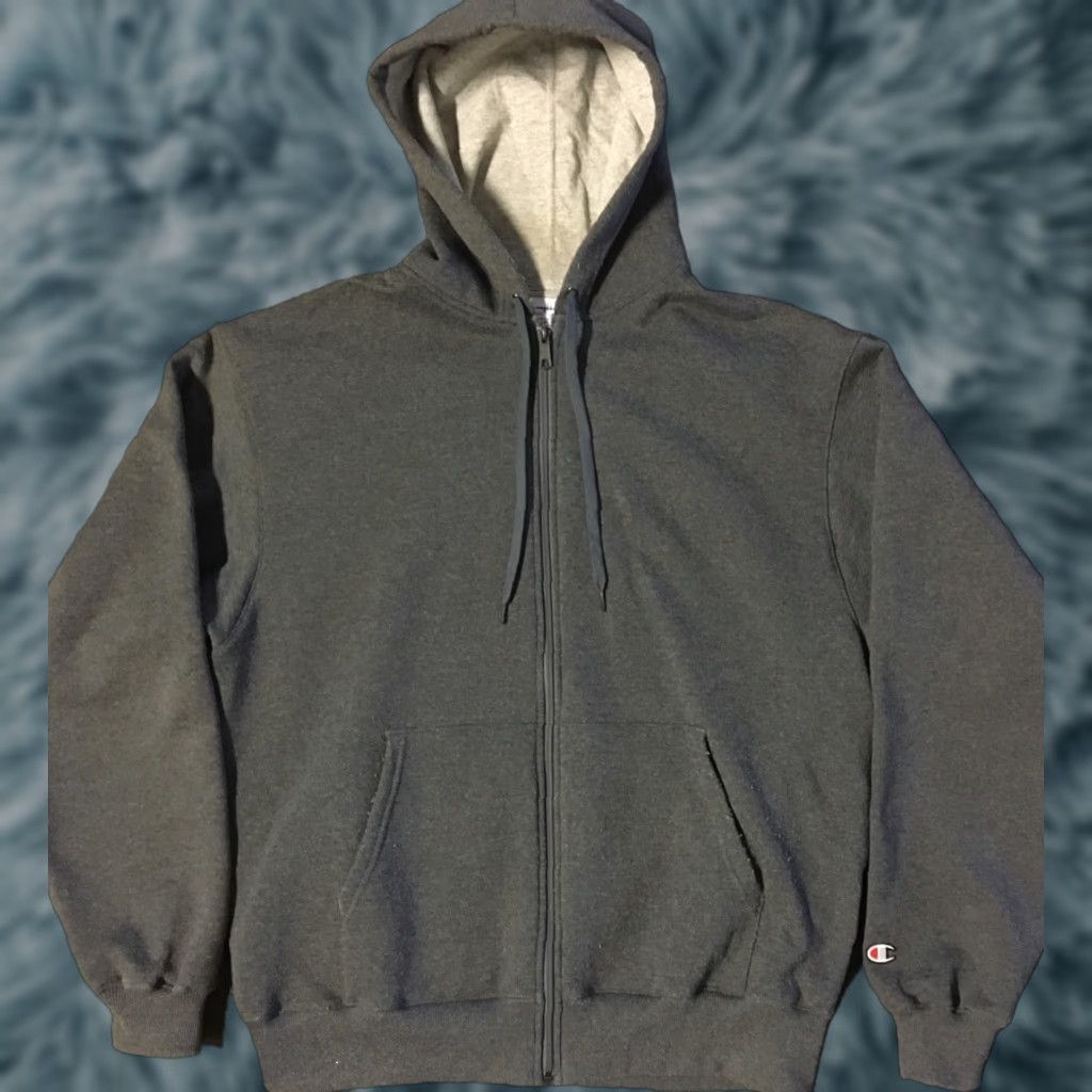 Champion VINTAGE Champion Hoodie Zip Up L Gray Men 90s Sports Grunge USA Baseball Football Running Gym Workout Logo Modern Classic Size US L / EU 52-54 / 3 - 1 Thumbnail