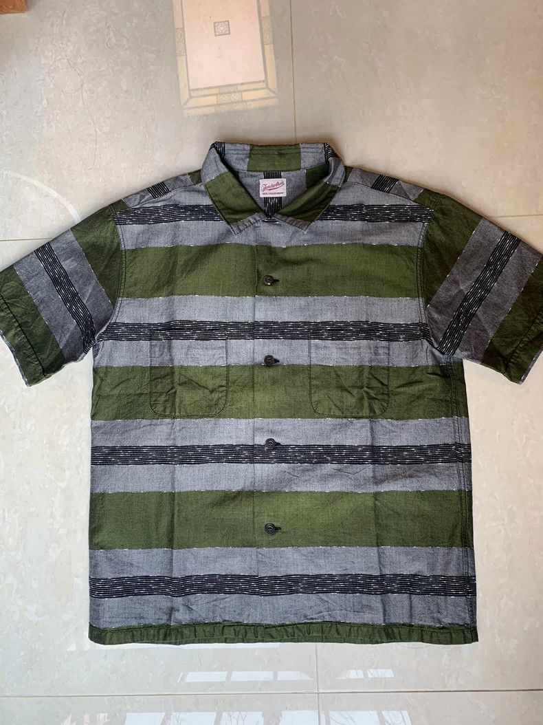 Tenderloin Tenderloin k-7 Striped Silk T-Shirt Size US XS / EU 42 / 0 - 1 Thumbnail
