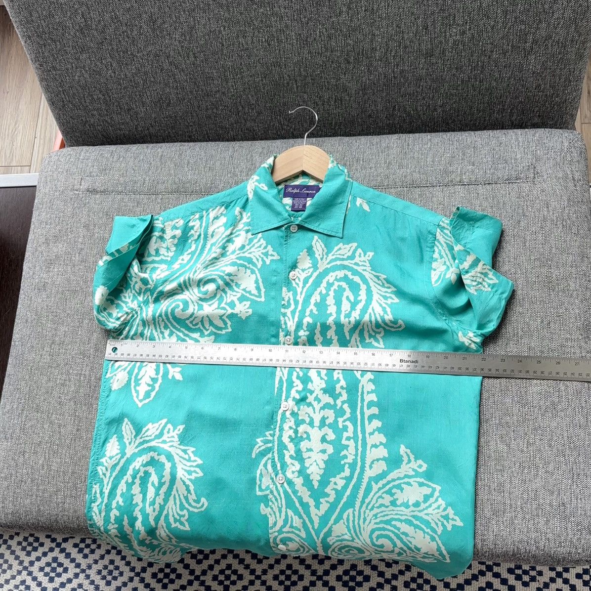Ralph Lauren Purple Label 100% Silk Floral Hawaiian Shirt Made in Italy Size US L / EU 52-54 / 3 - 13 Thumbnail