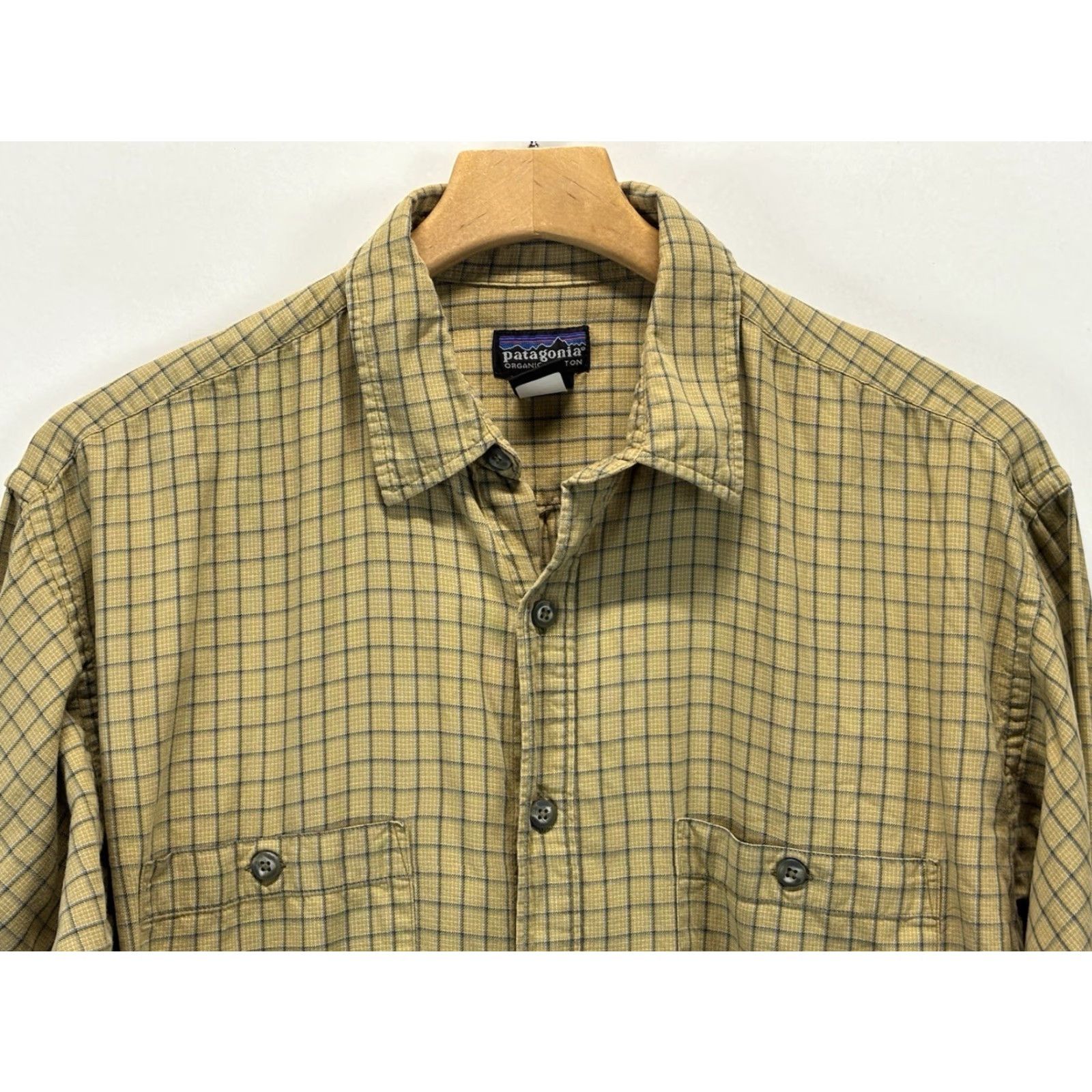 Patagonia Patagonia Mens Lightweight Fjord Flannel Size Medium Yellow Check Organic Cotton Size US M / EU 48-50 / 2 - 2 Thumbnail