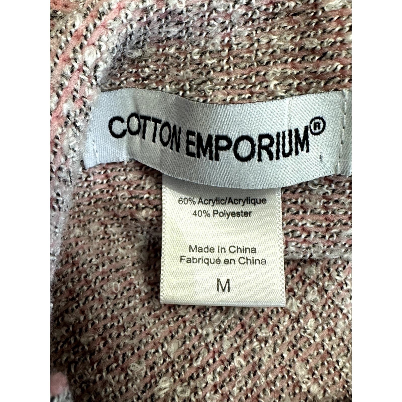 Other Cotton Emporium Womens Pink/Gray Striped Mock Sweater M NWOT Size M / US 6-8 / IT 42-44 - 8 Thumbnail