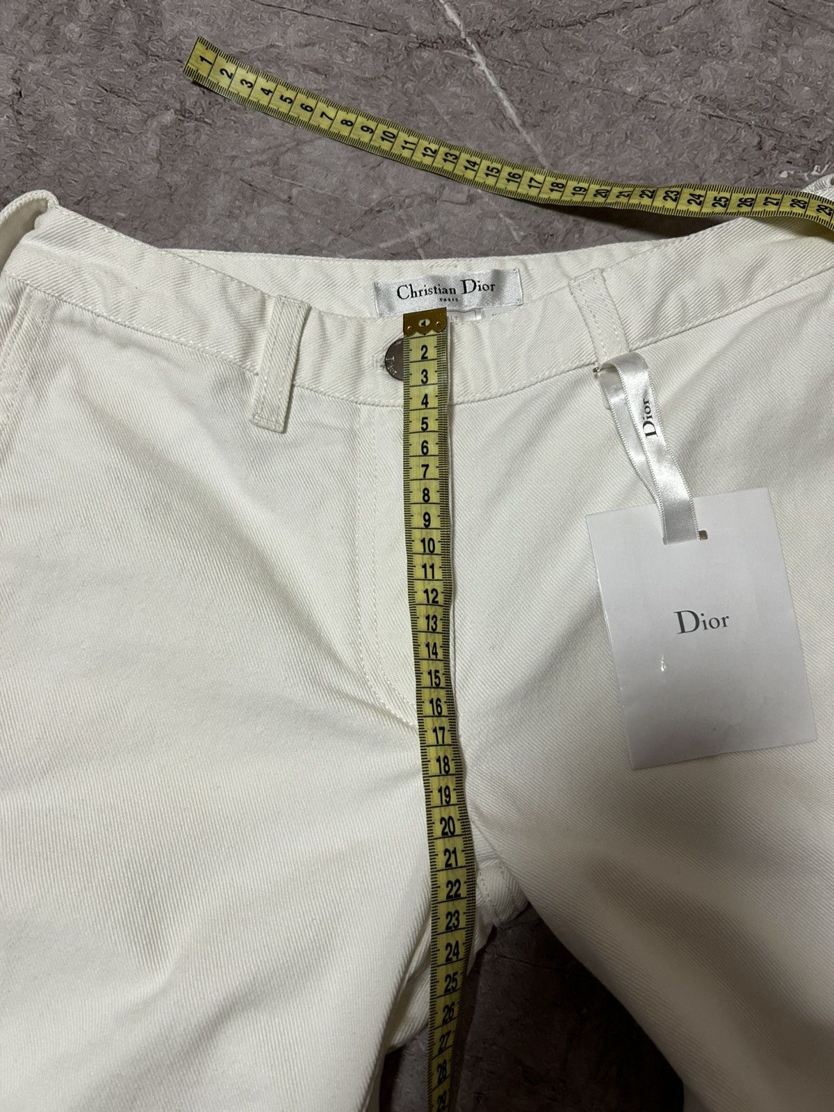 Christian Dior Monsieur × Dior Christian Dior Boutique White Cotton Pants Made In Italy Size 27" / US 4 / IT 40 - 18 Thumbnail