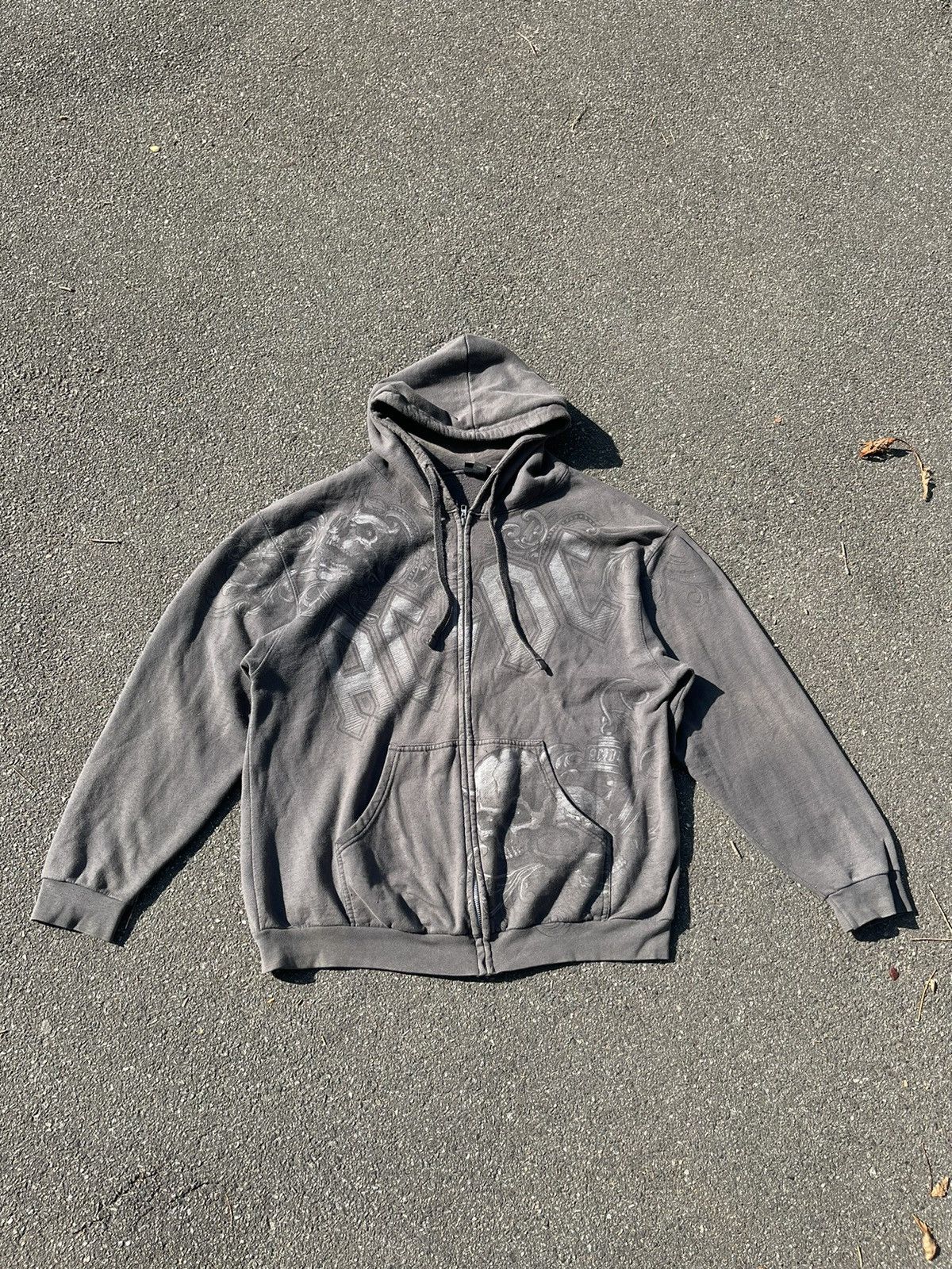 Vintage Vintage Liquid blue Ac/Dc hoodie full zip skull y2k | Grailed