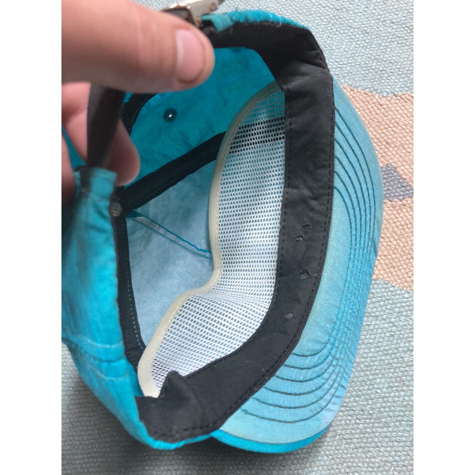 Altea VINTAGE strapback Hat cap nylon lightweight blue teal TD industrial coverings Men Adjustable Blue Strapback Nylon Light Weight Size ONE SIZE - 7 Thumbnail