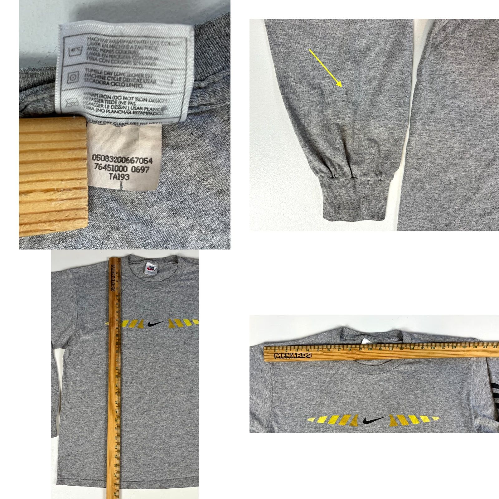 Nike VINTAGE Nike Air Long Sleeve T-Shirt Men’s 90s Made in USA Sz M Gray 90s Logo Crew Neck Pullover Cotton Blend Size M Size US M / EU 48-50 / 2 - 8 Thumbnail