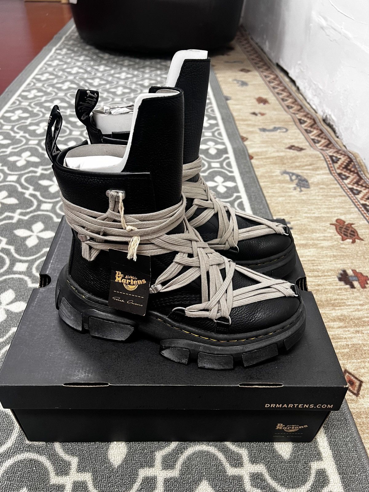 Dr. Martens × Rick Owens Rick Owens Dr Martens Jumbo Lace Black