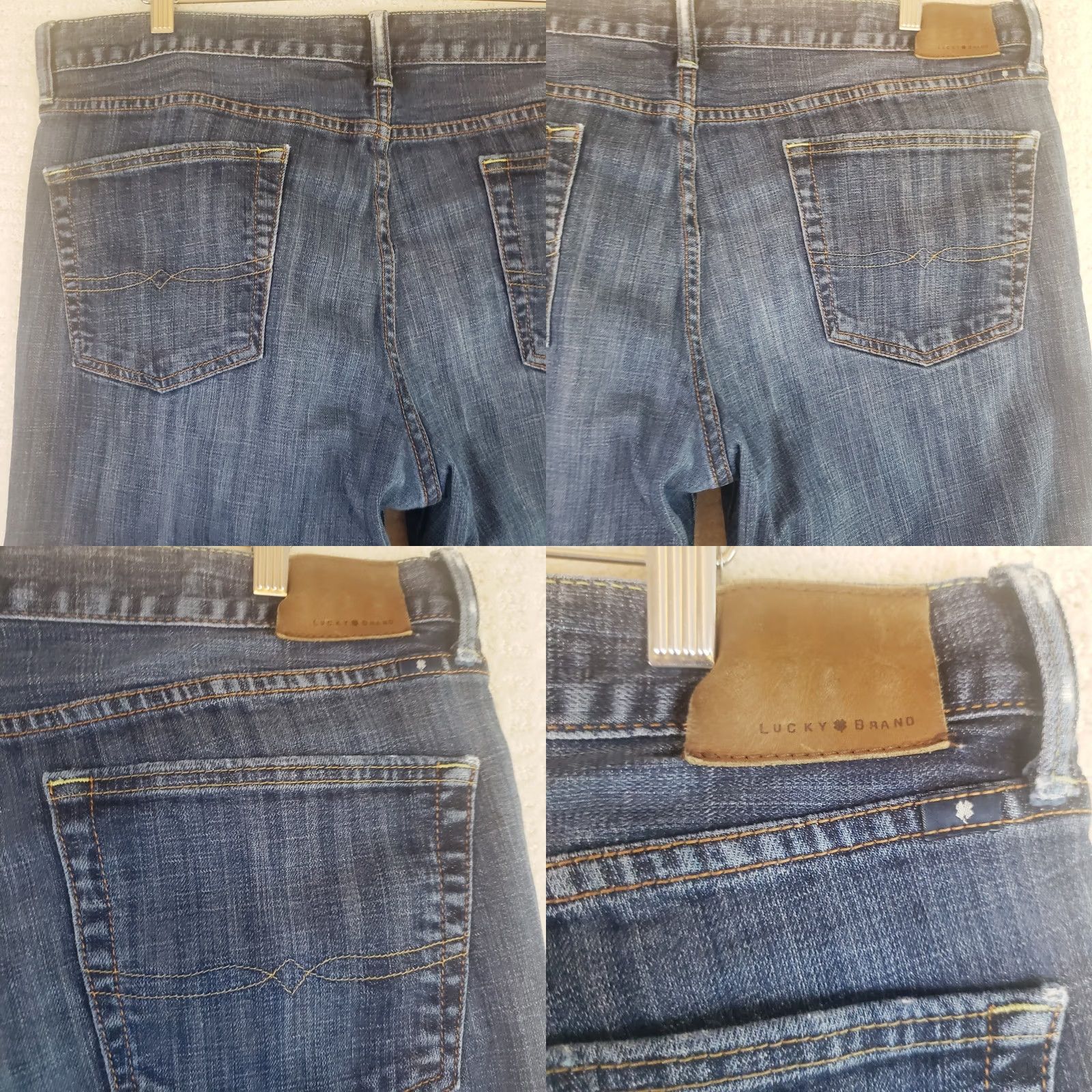 Lucky Brand Lucky Brand 363 Vintage Straight Jeans - Medium Wash - 40x25 - Cotton Blend Denim - Regular Size - 5-Pocket - Blue - Mens Size US 40 / EU 56 - 8 Thumbnail