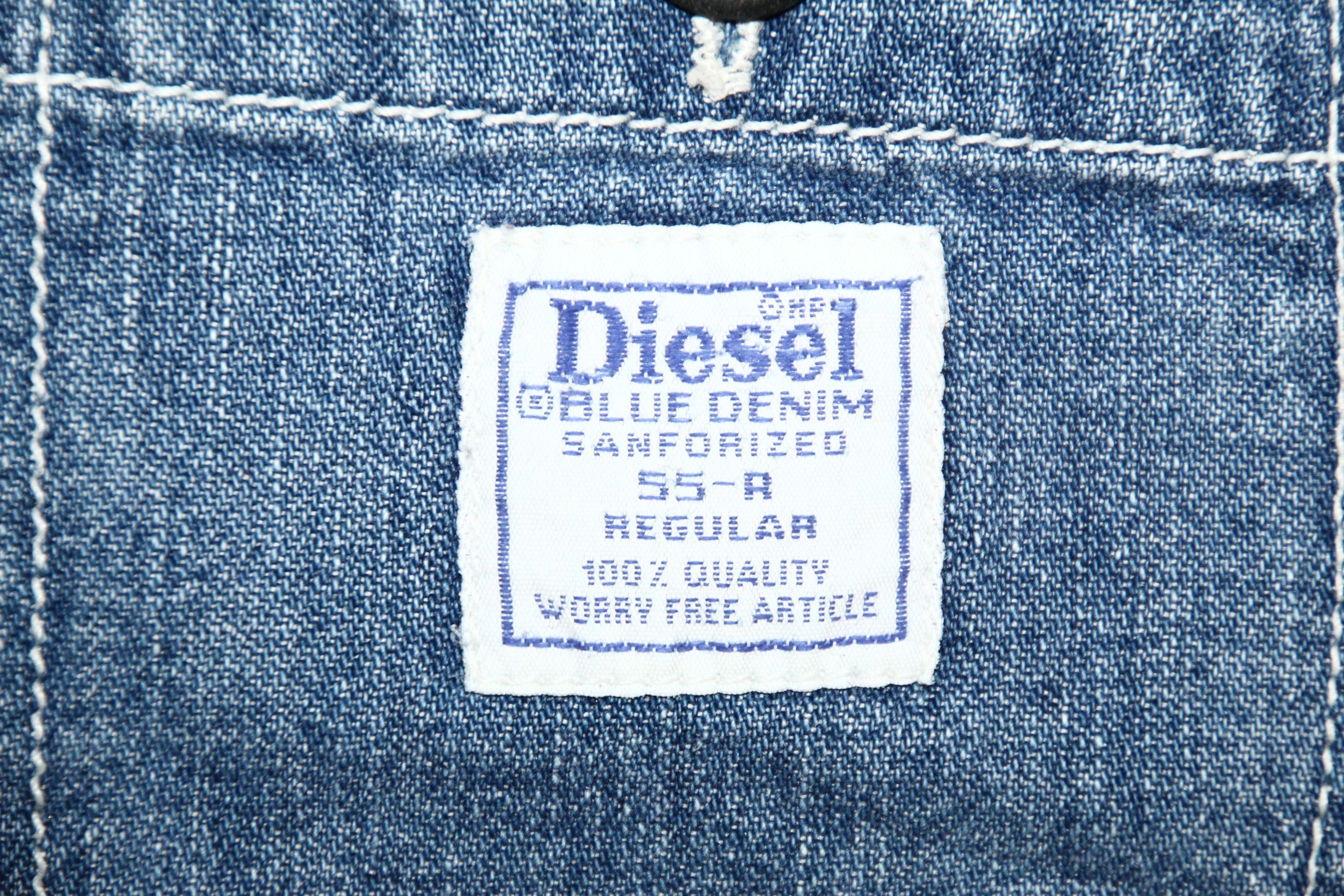 Diesel 80's Diesel Blue Denim Sanforized 55-R Work Baggy Shirt Size US XL / EU 56 / 4 - 5 Thumbnail