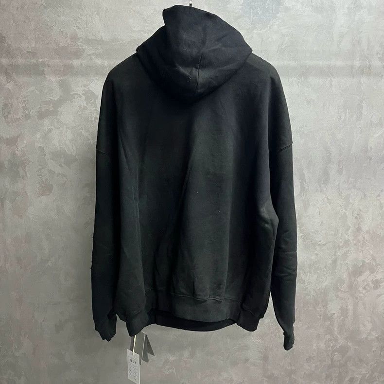 Balenciaga Balenciaga Black monogrammed pullover hooded sweatshirt wit Size US M / EU 48-50 / 2 - 5 Thumbnail