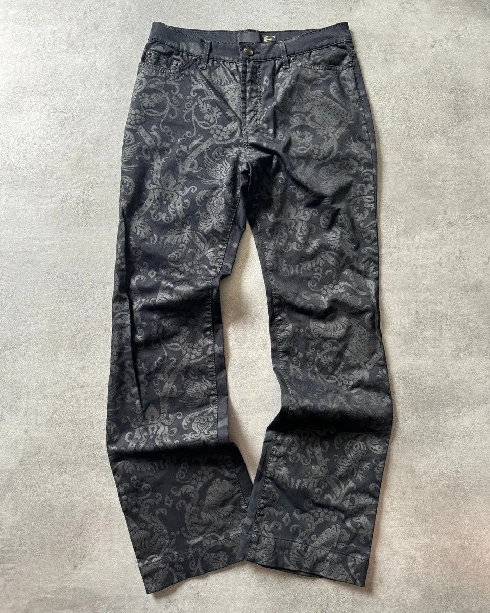 Just Cavalli SS2003 Cavalli Flowers Mirage Black Tattoos Pants Size 28" / US 6 / IT 42 - 1 Thumbnail